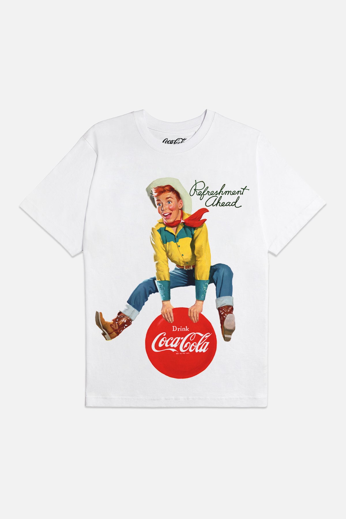 Coca-Cola Refreshment Ahead T-shirt in White