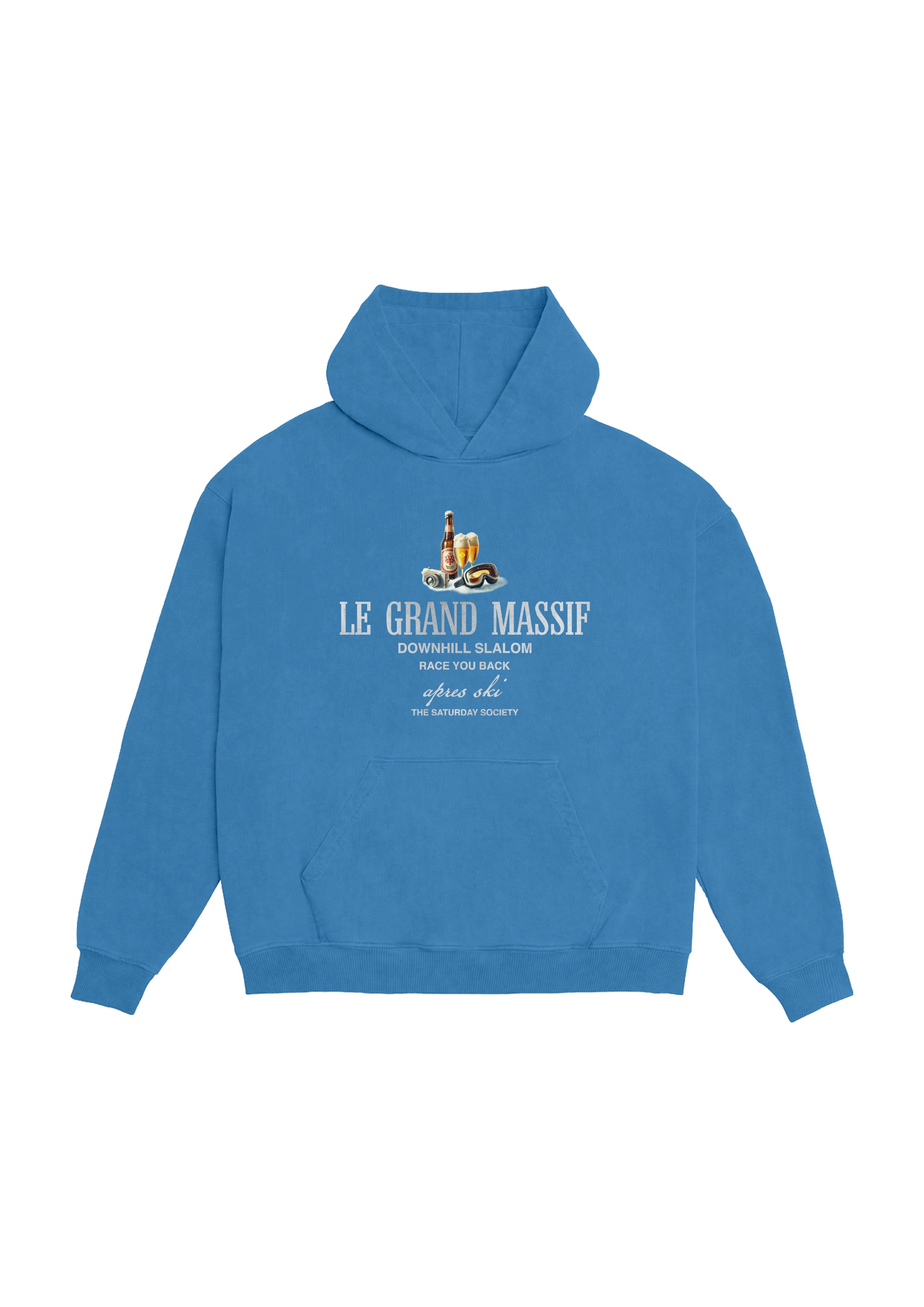 Saturday Society Le Grand Massif Hoodie in Federal Blue