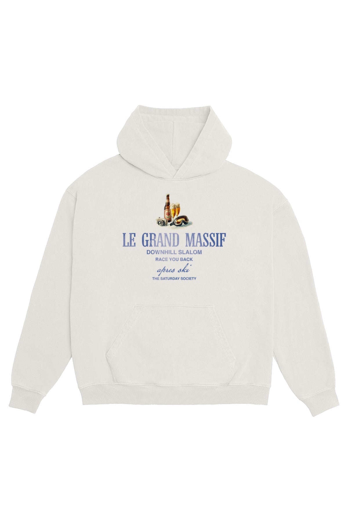 Saturday Society Le Grand Massif Hoodie in Vintage White