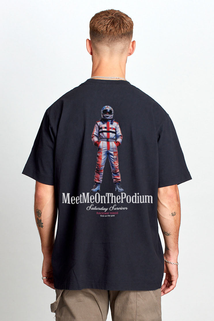 Saturday Society Meet Me On The Podium T-shirt in Black