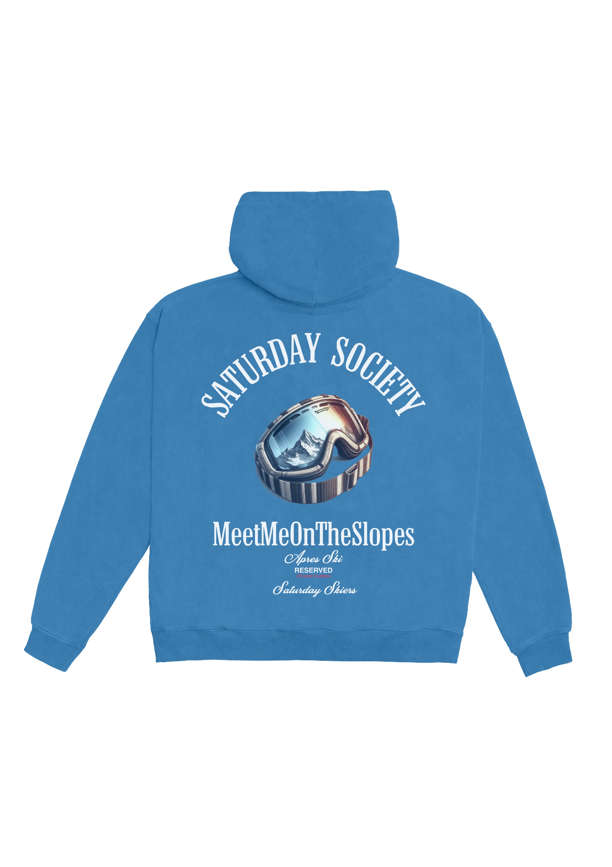 Saturday Society Meet Me On The Slopes Hoodie in Federal Blue