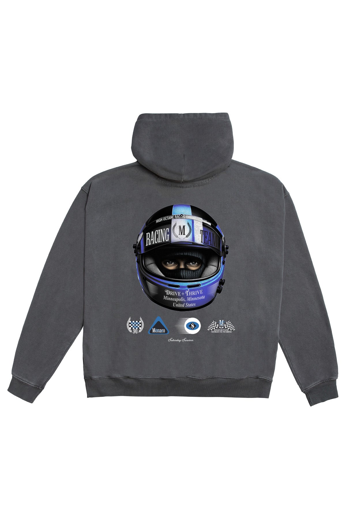 Saturday Society Minneapolis Racing Hoodie in Washed Grey