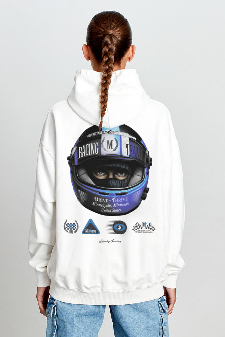 Saturday Society Minneapolis Racing Hoodie in Vintage White