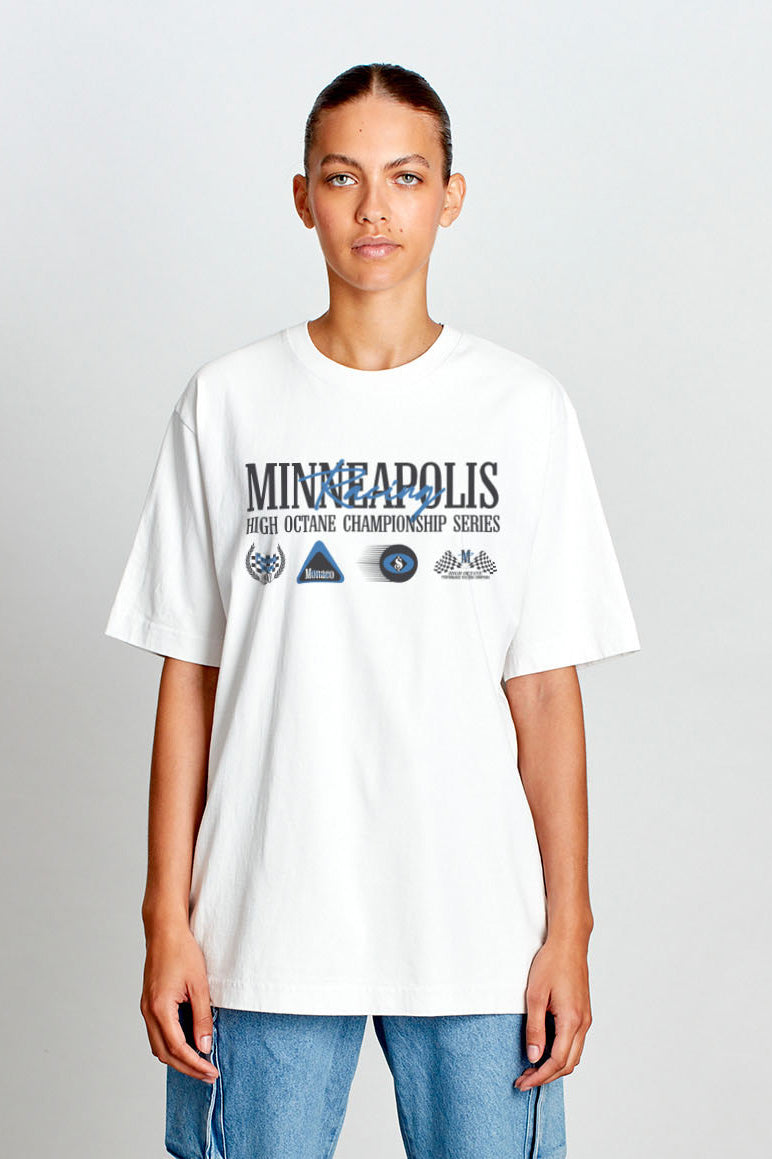 Saturday Society Minneapolis Racing T-shirt in Vintage White