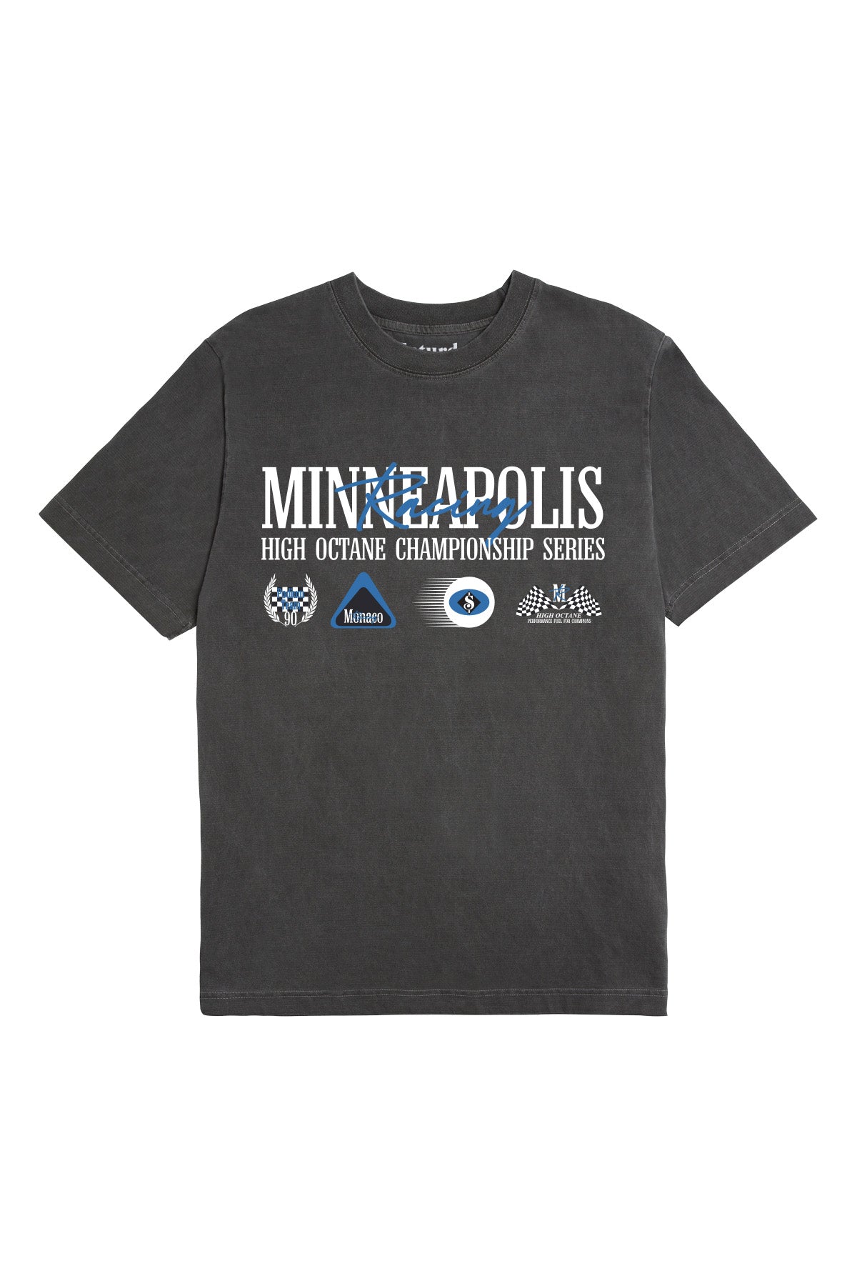 Saturday Society Minneapolis Racing T-shirt in Washed Grey