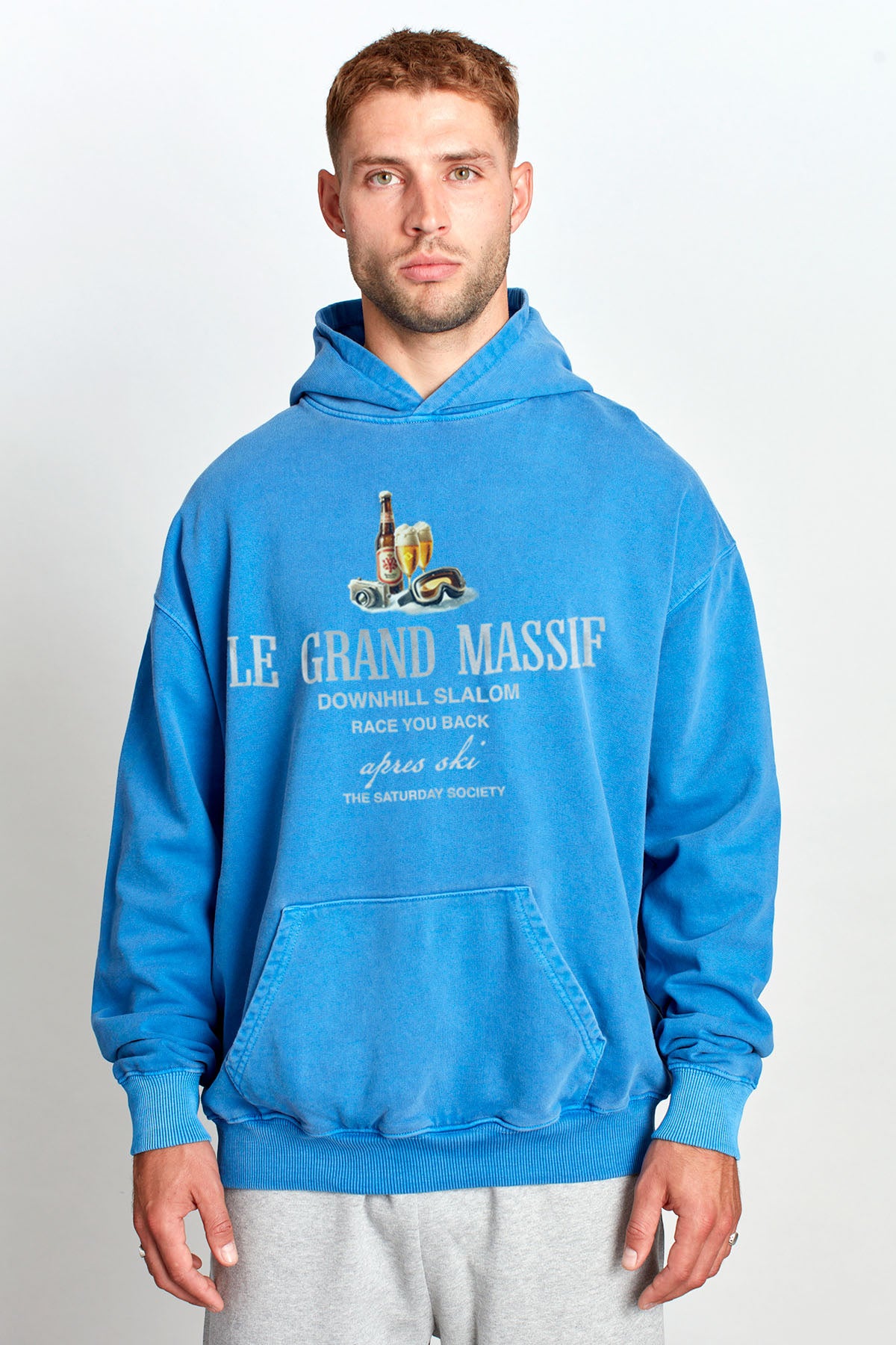 Saturday Society Le Grand Massif Hoodie in Federal Blue