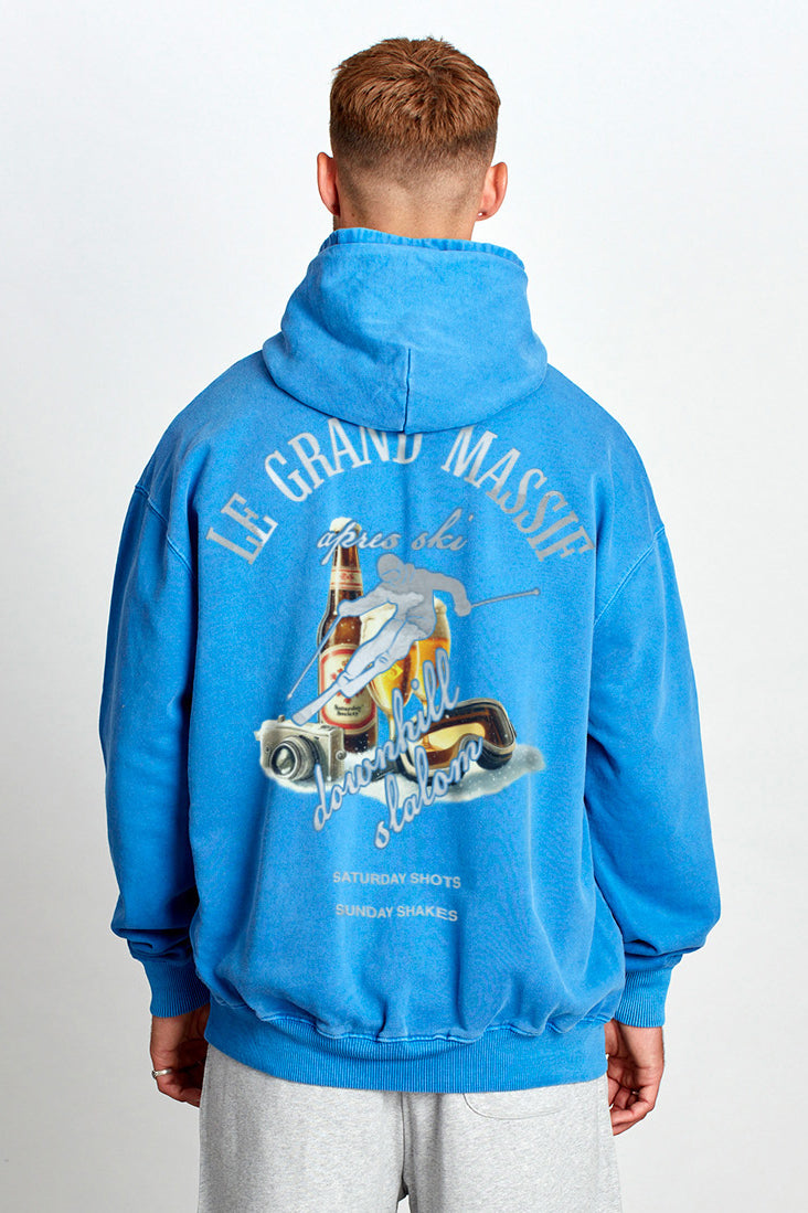 Saturday Society Le Grand Massif Hoodie in Federal Blue