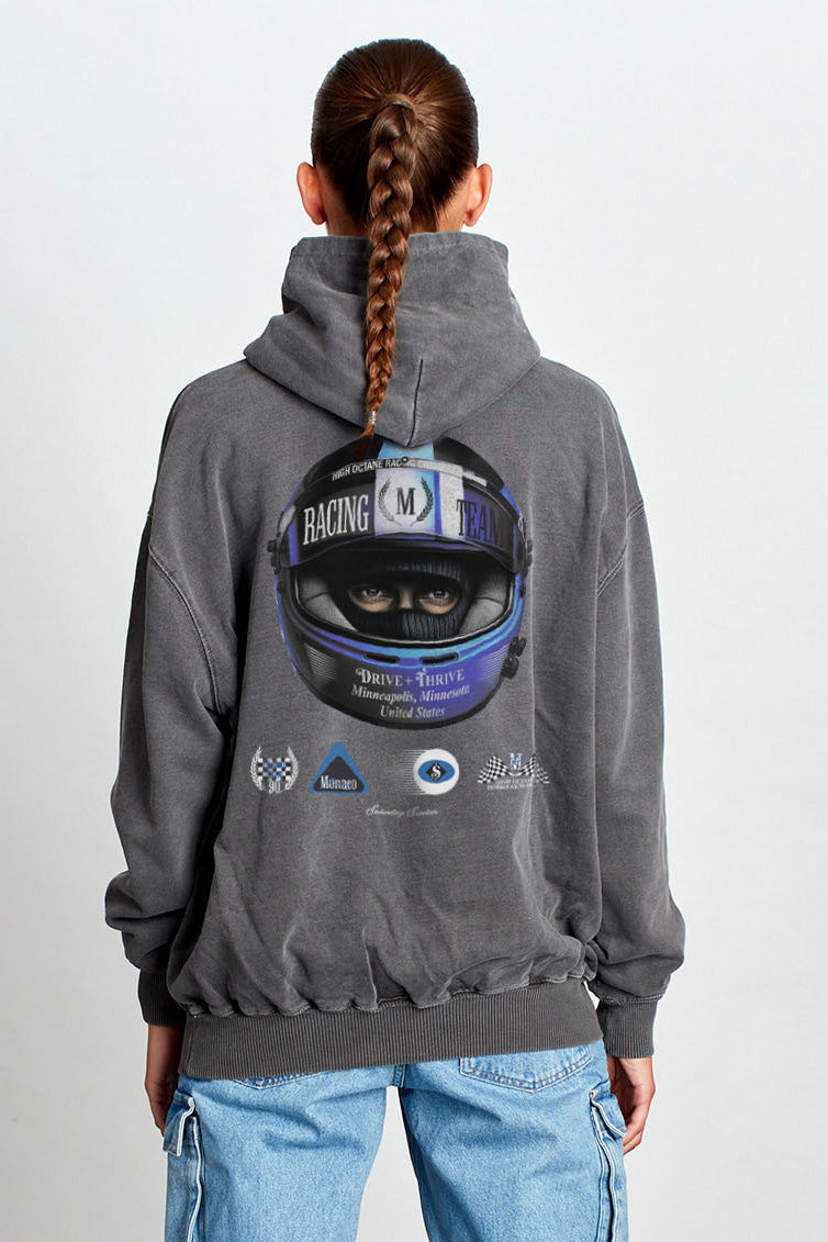 Saturday Society Minneapolis Racing Hoodie in Washed Grey