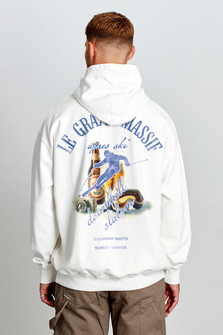 Saturday Society Le Grand Massif Hoodie in Vintage White