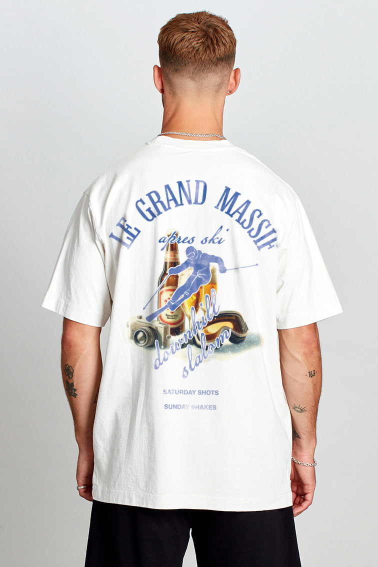 Saturday Society Le Grand Massif T-shirt in Vintage White