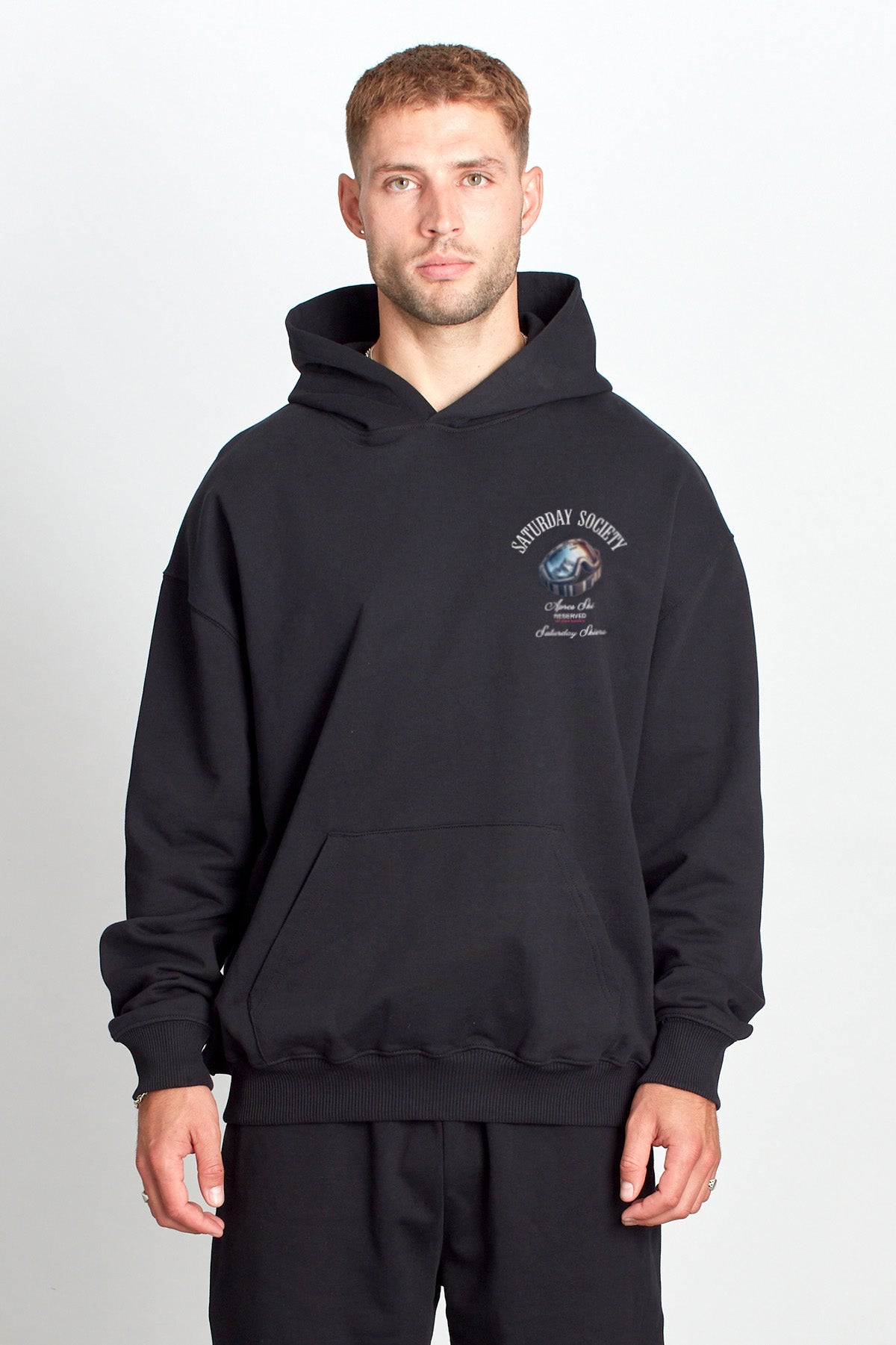 Saturday Society Meet Me On The Slopes Hoodie in Black