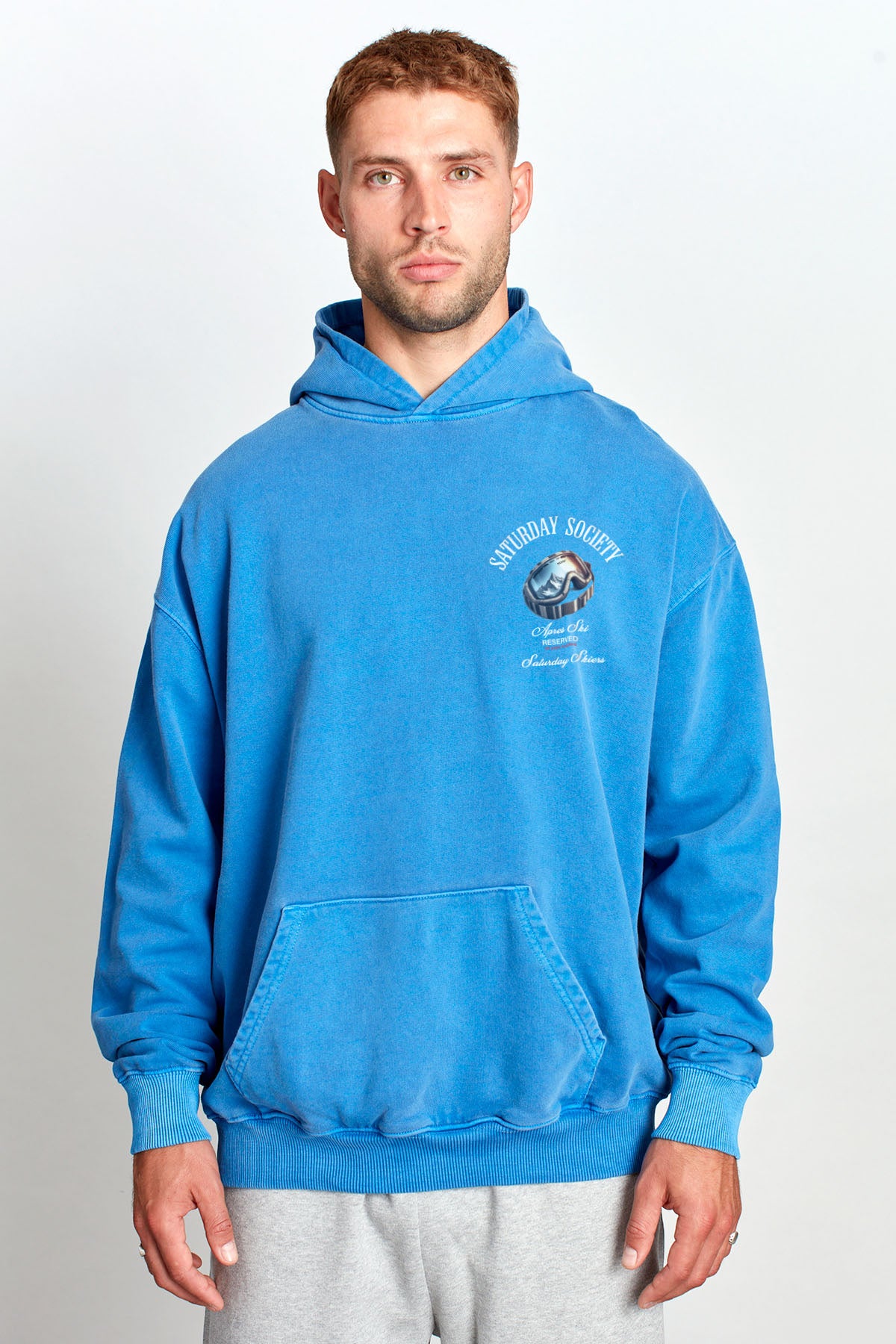 Saturday Society Meet Me On The Slopes Hoodie in Federal Blue