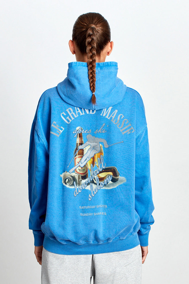 Saturday Society Le Grand Massif Hoodie in Federal Blue