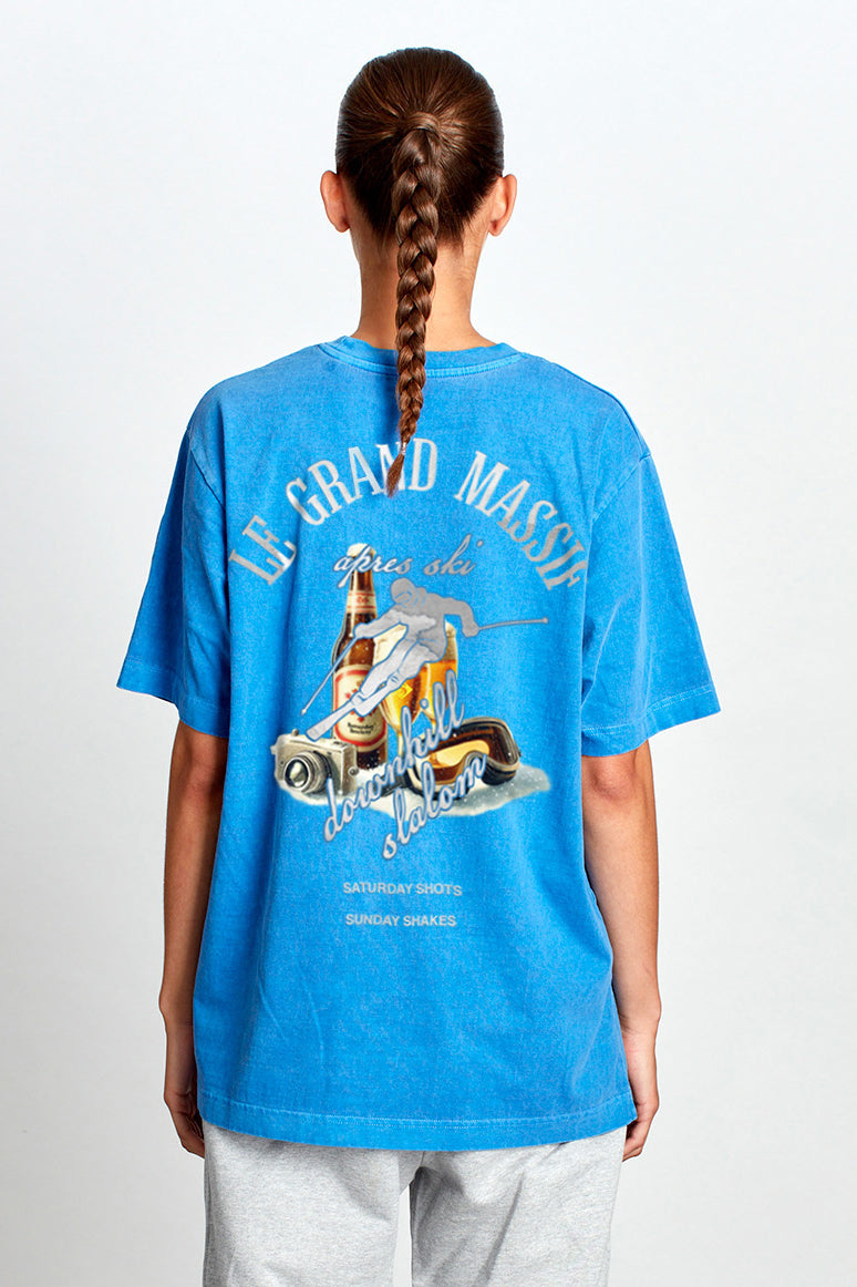 Saturday Society Le Grand Massif T-shirt in Federal Blue
