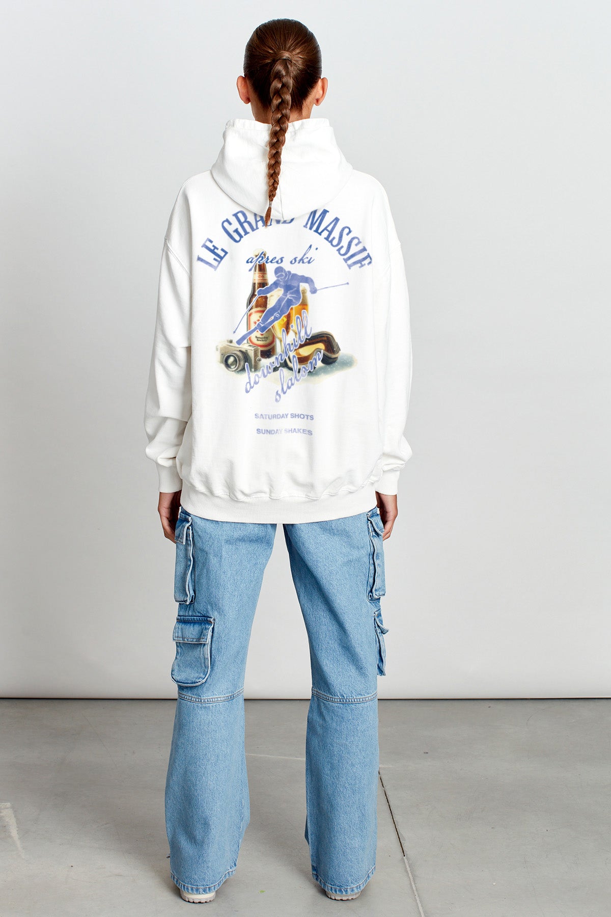 Saturday Society Le Grand Massif Hoodie in Vintage White