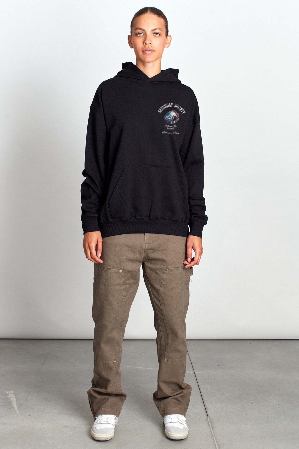 Saturday Society Meet Me On The Slopes Hoodie in Black