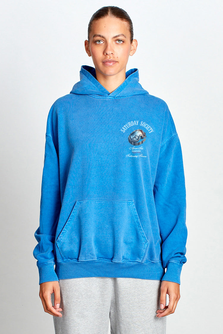 Saturday Society Meet Me On The Slopes Hoodie in Federal Blue