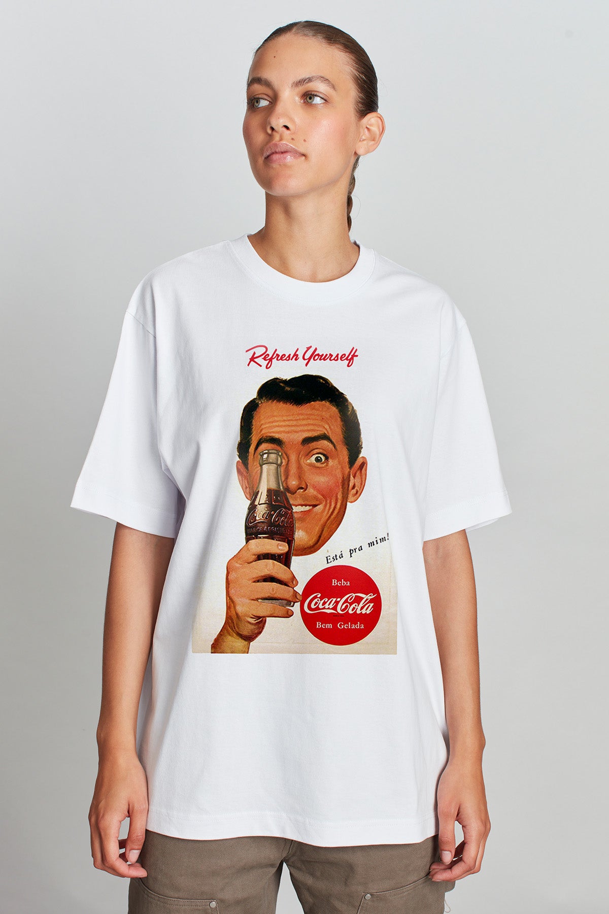 Coca-Cola Refresh Yourself T-shirt in White
