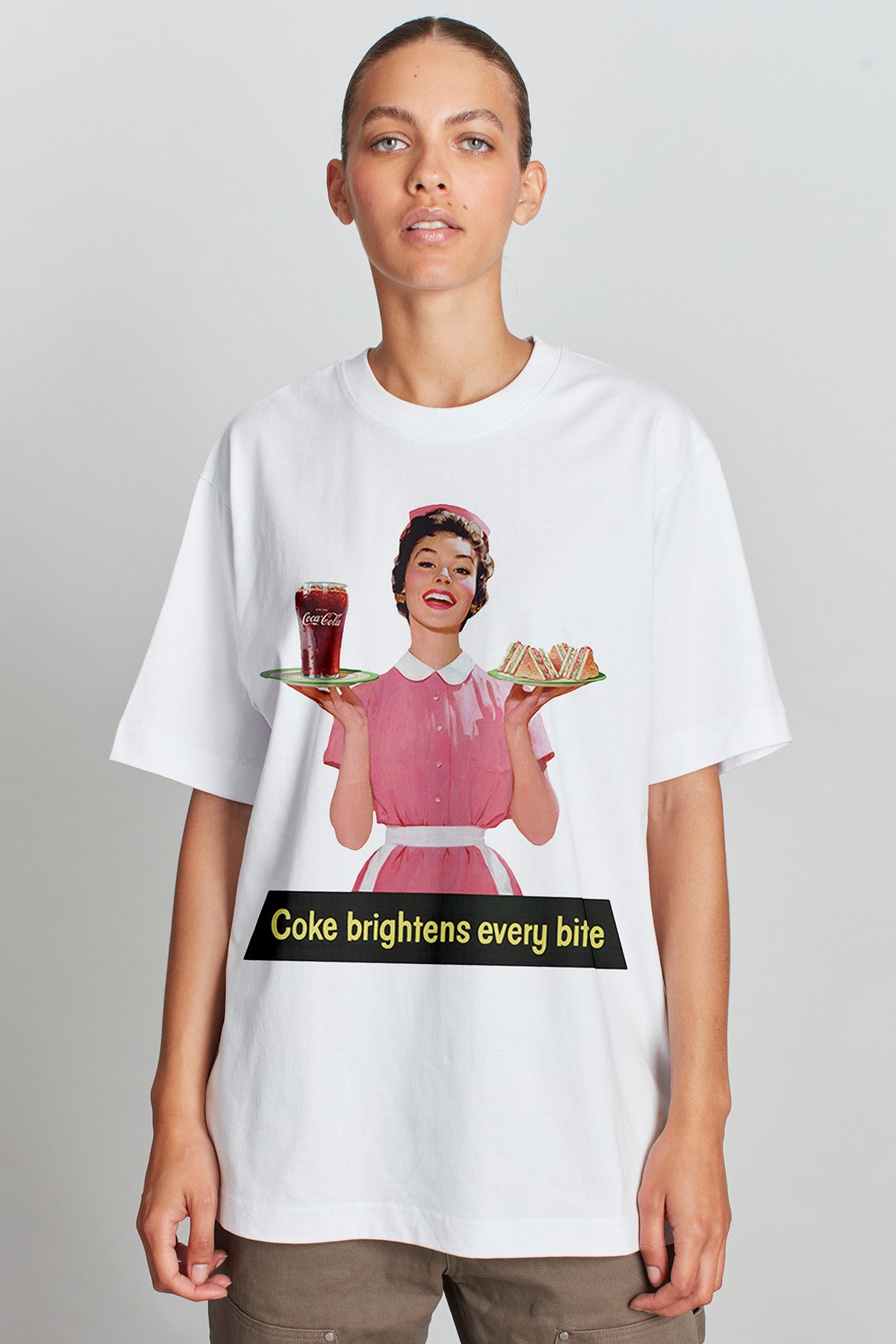 Coca-Cola Brighten Your Day T-shirt in White