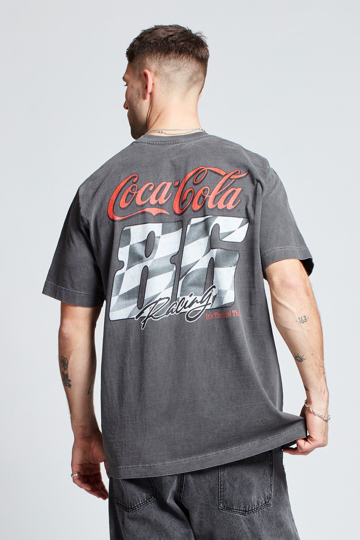 Coca-Cola Lights Out T-shirt in Washed Grey