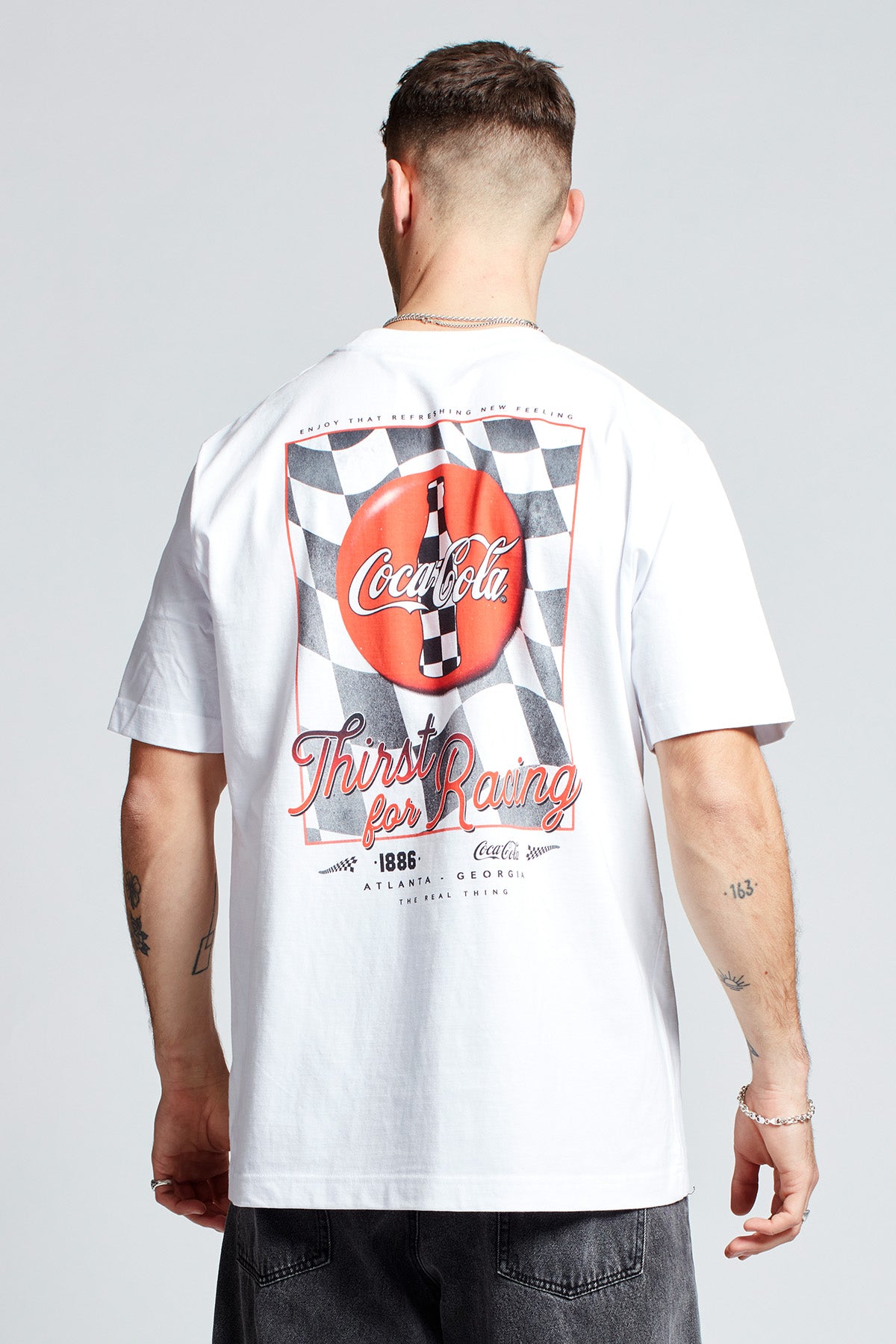 Coca-Cola Finish Line T-shirt in White