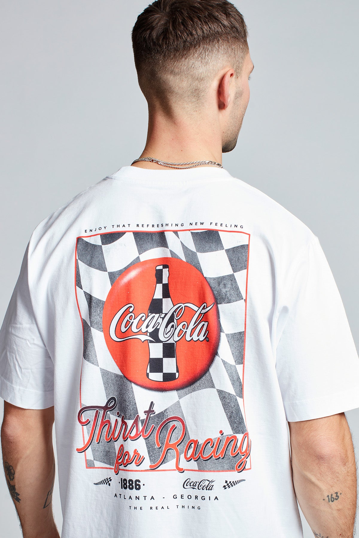 Coca-Cola Finish Line T-shirt in White
