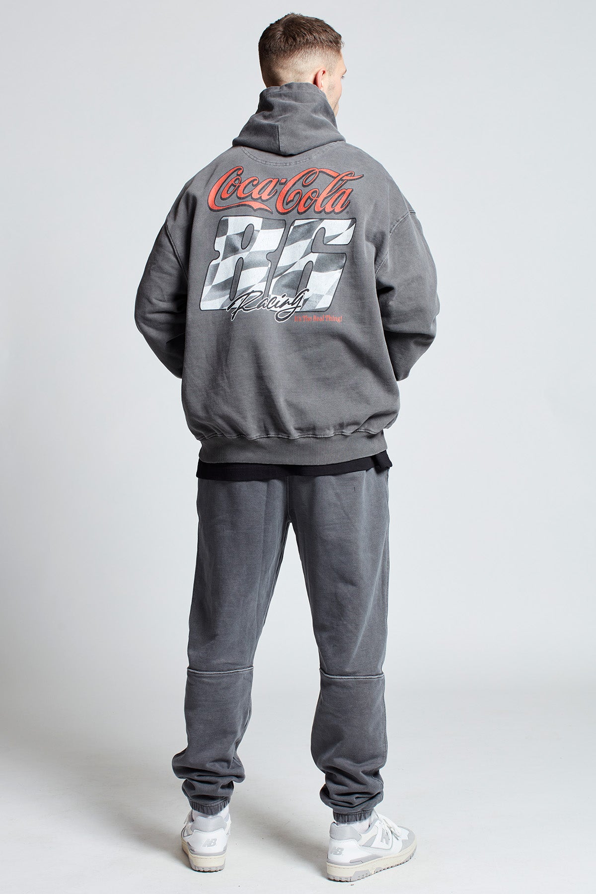 Coca-Cola Lights Out Hoodie in Washed Grey