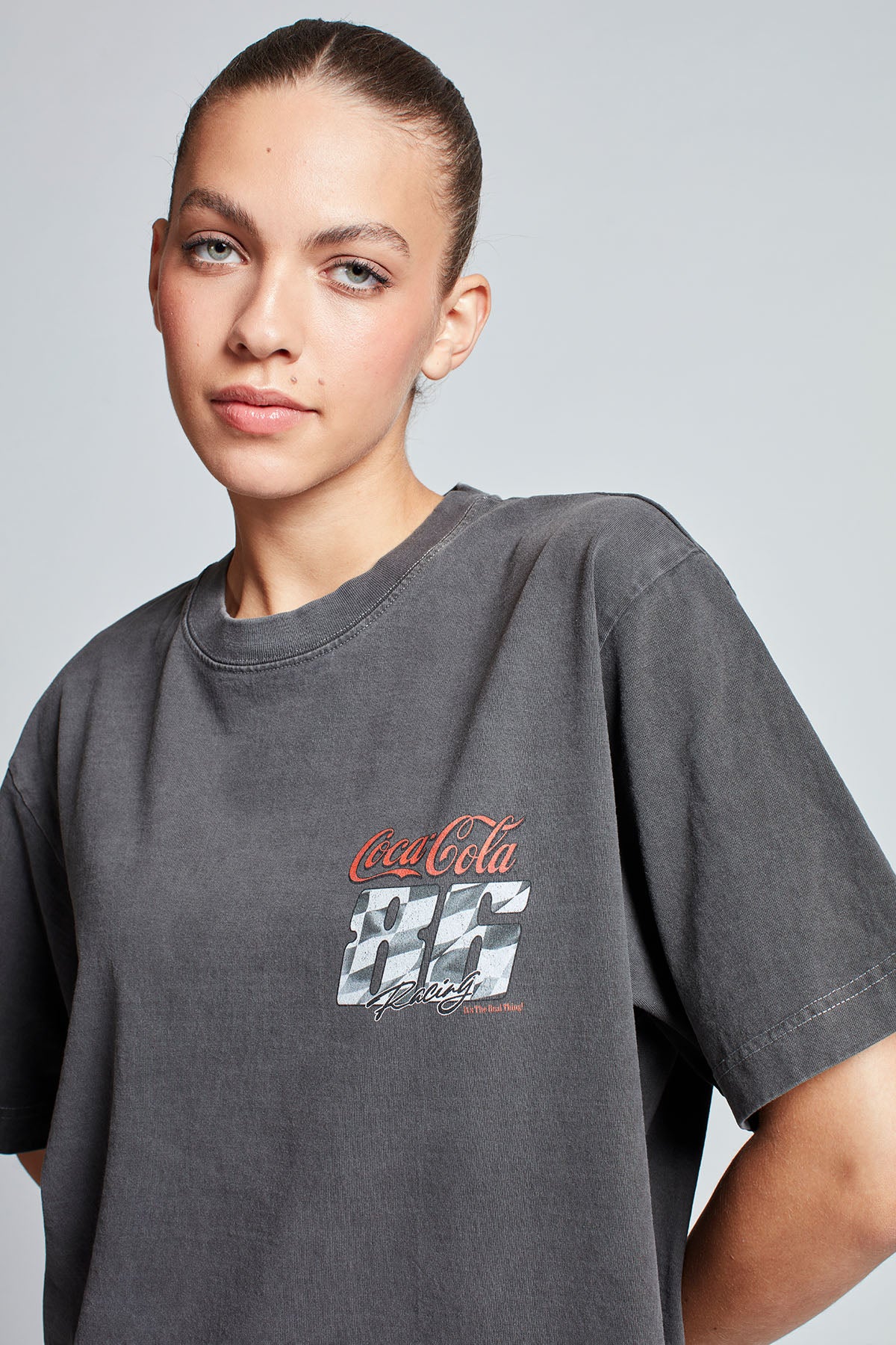 Coca-Cola Lights Out T-shirt in Washed Grey