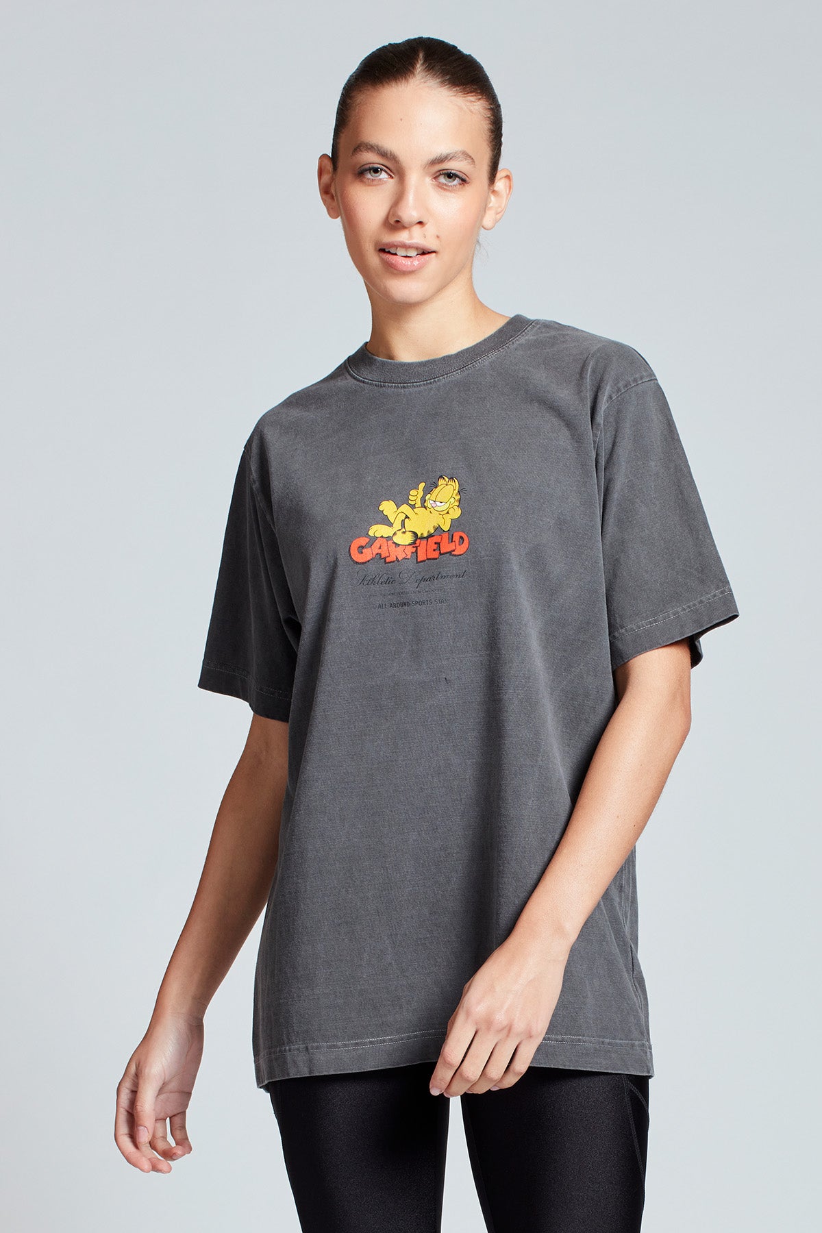 Garfield Just Chilling T-shirt in Washed Grey