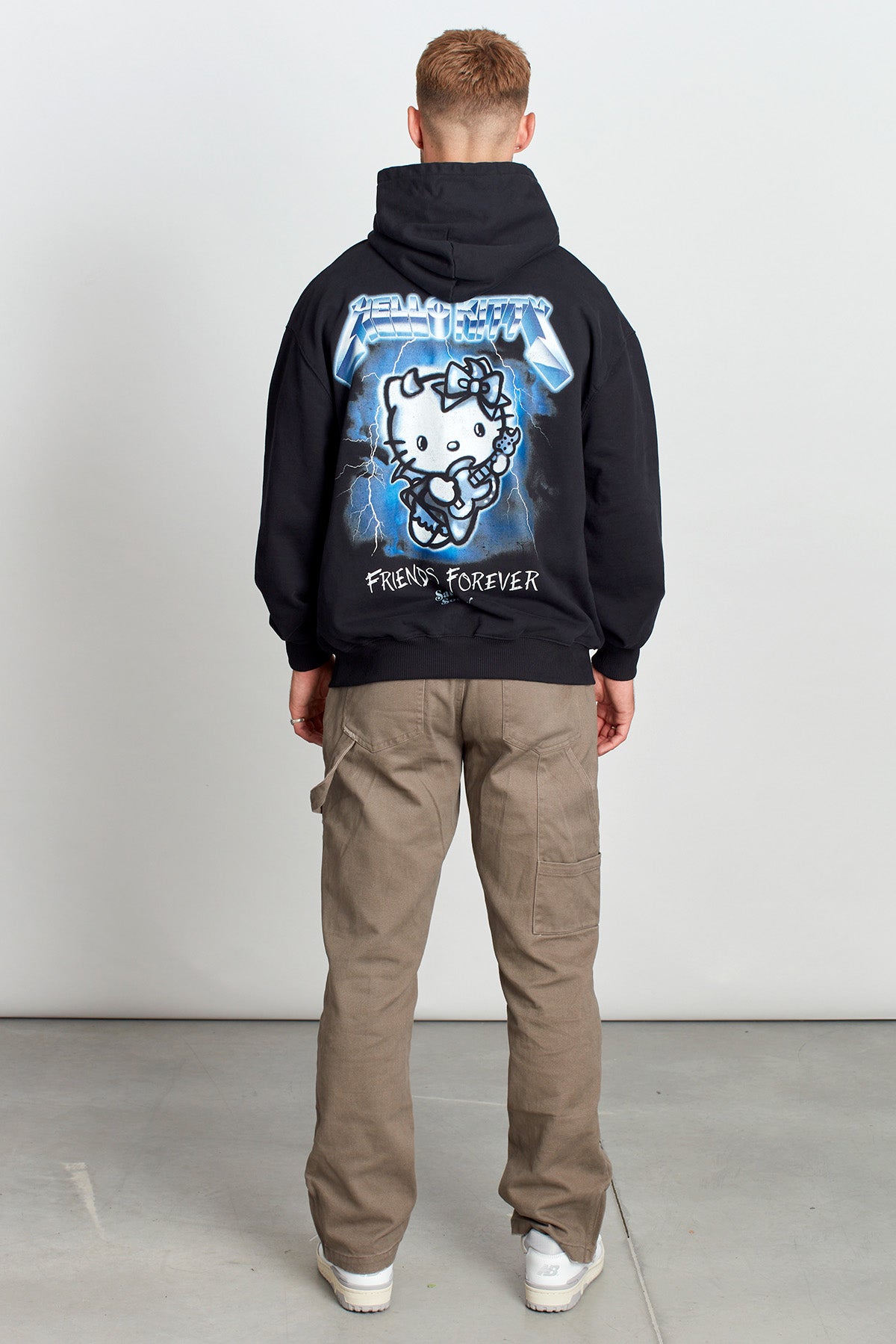 Hello Kitty Storm Kitty Hoodie in Washed Black
