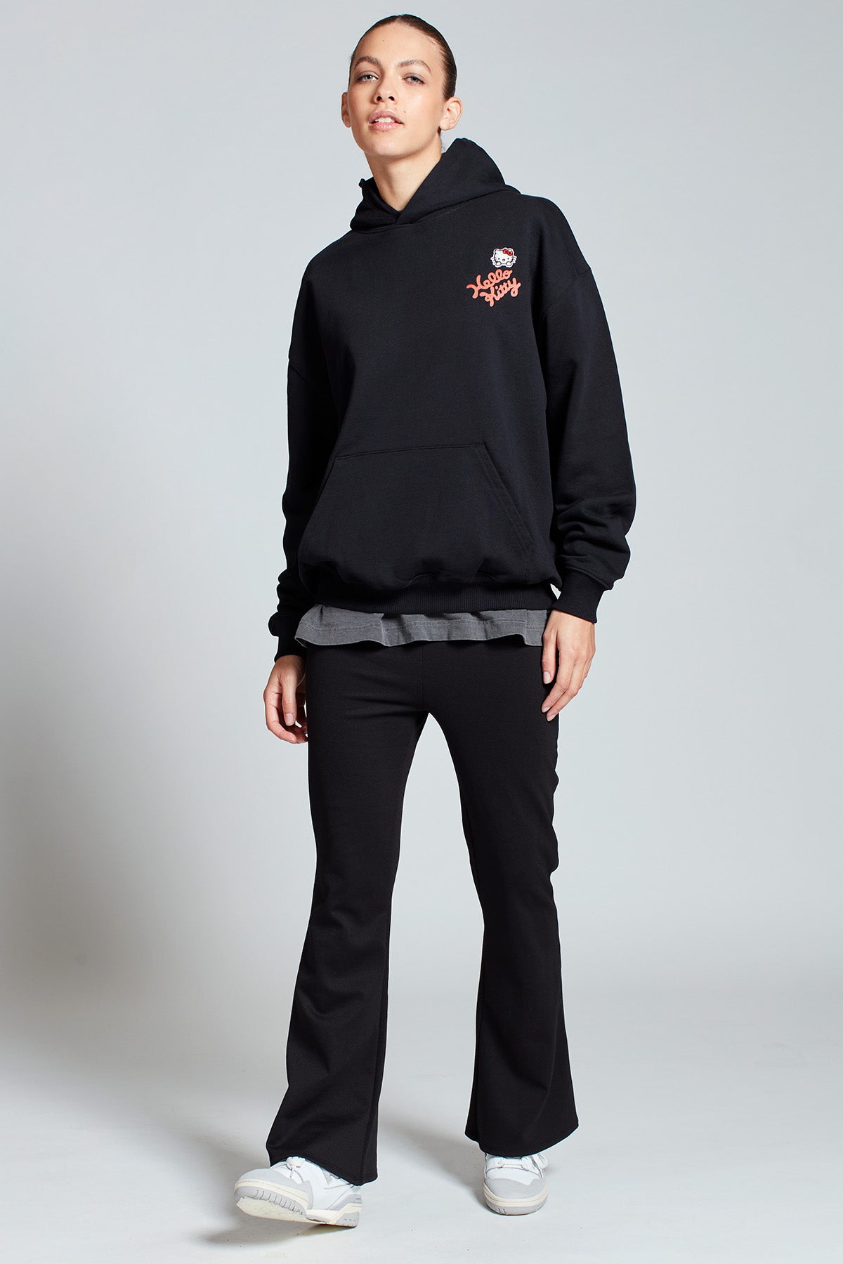 Hello Kitty Strawberry Milk Hoodie in Black