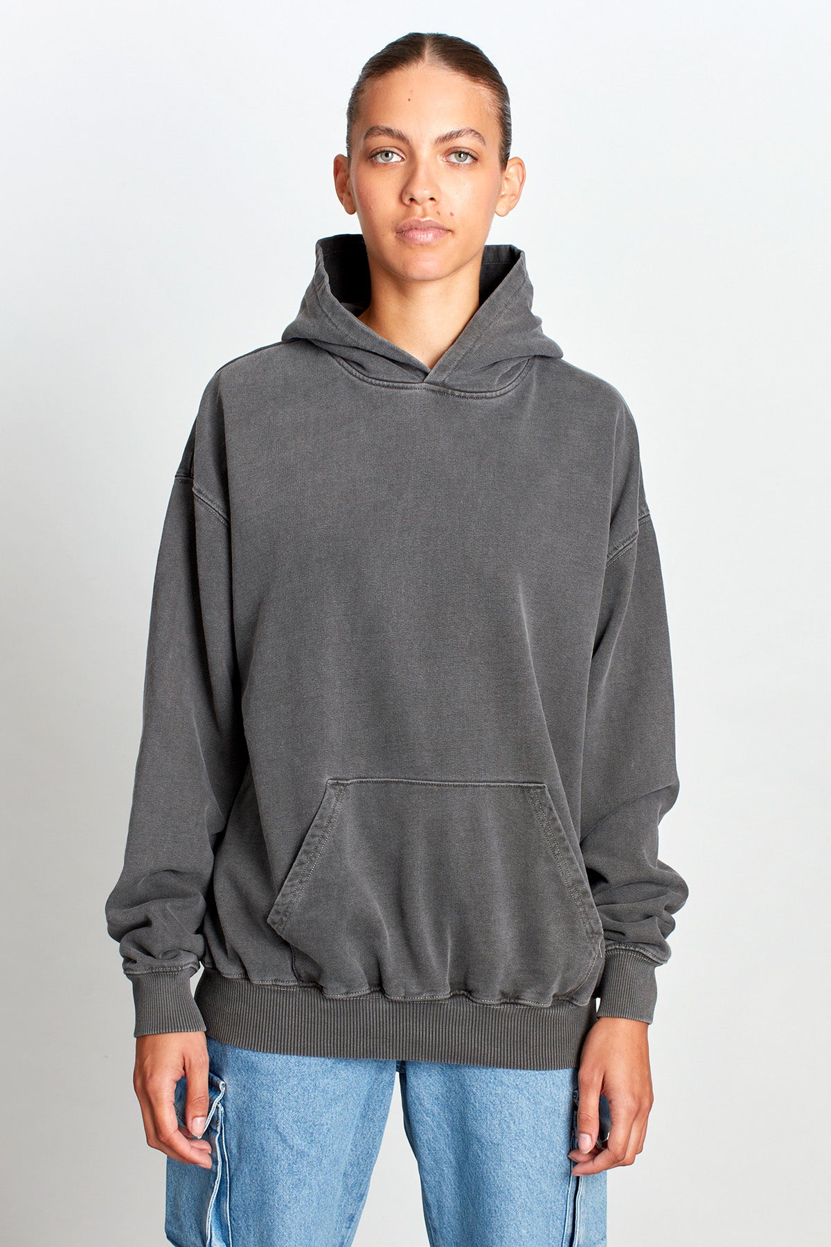 Saturday Society Minimals Hoodie in Washed Grey