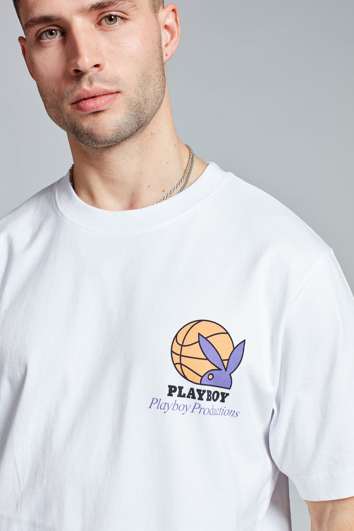 Playboy Hop Dribble Shoot T-shirt in White