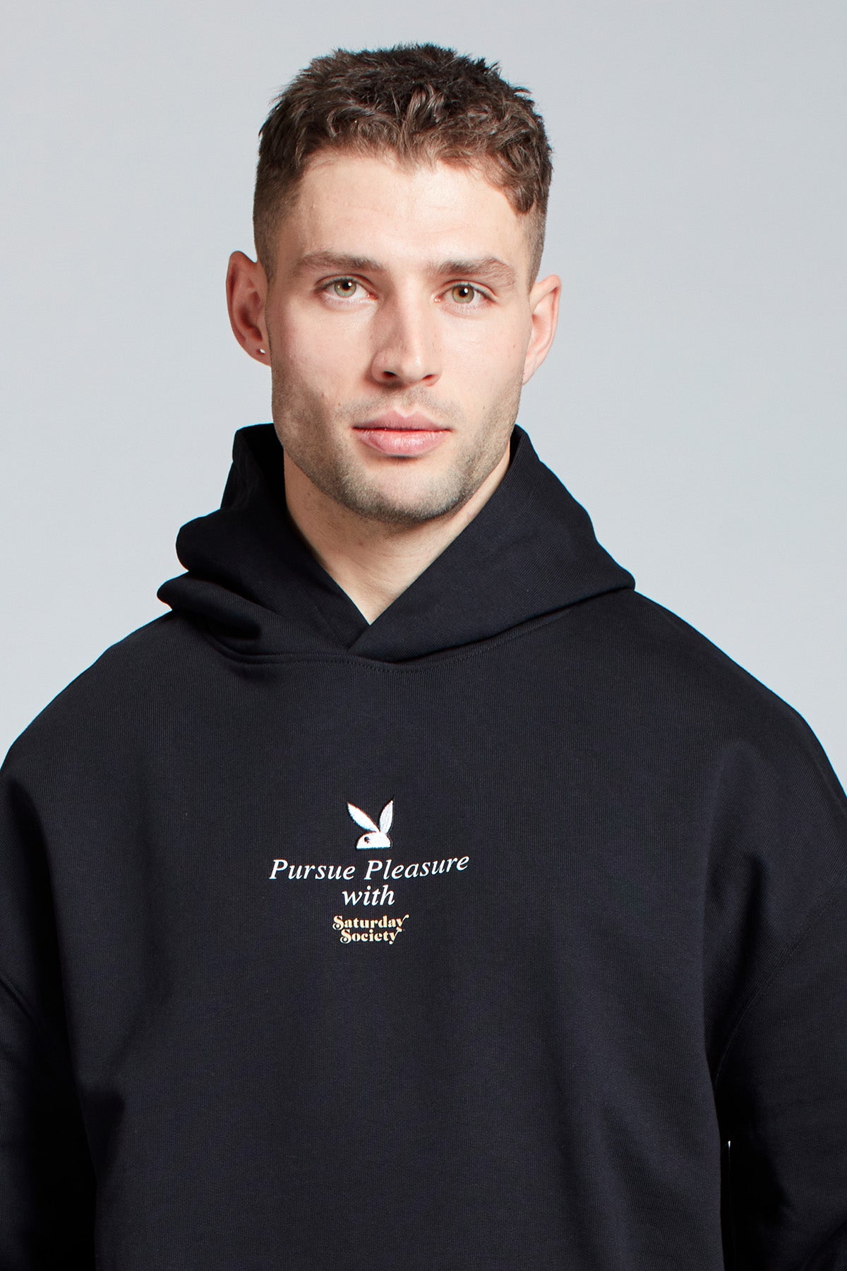 Playboy Pleasure Hoodie in Black