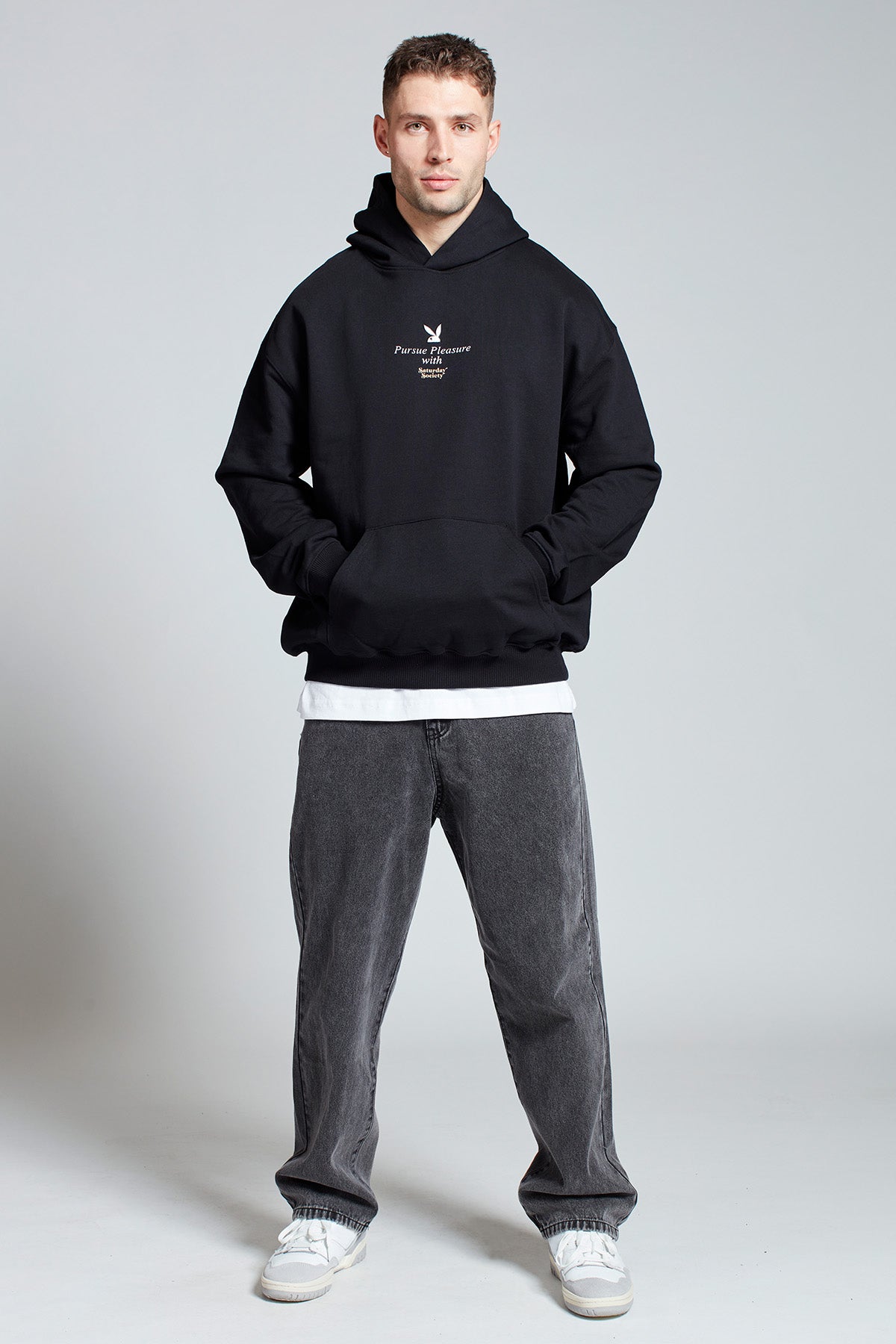 Playboy Pleasure Hoodie in Black