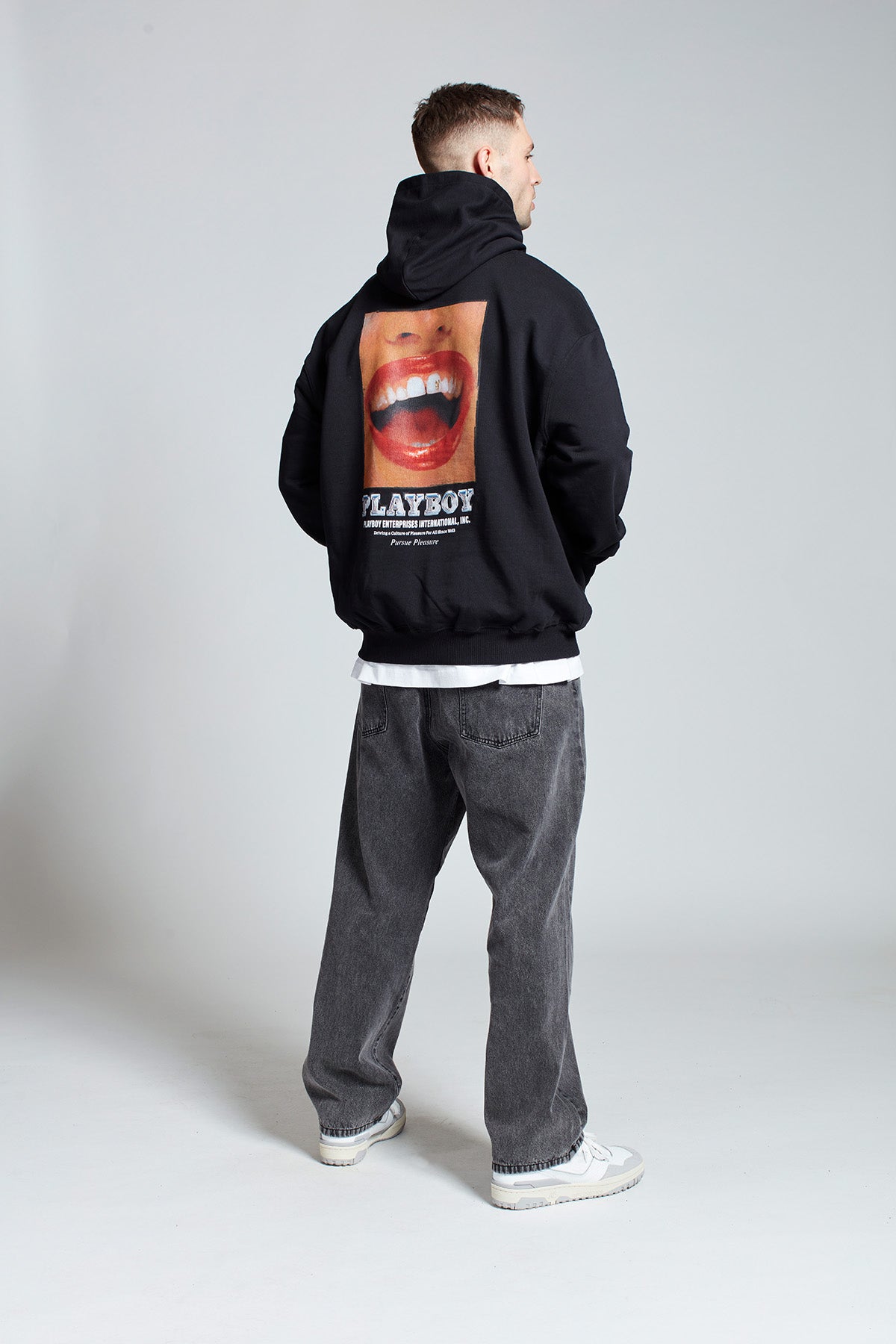 Playboy Pleasure Hoodie in Black