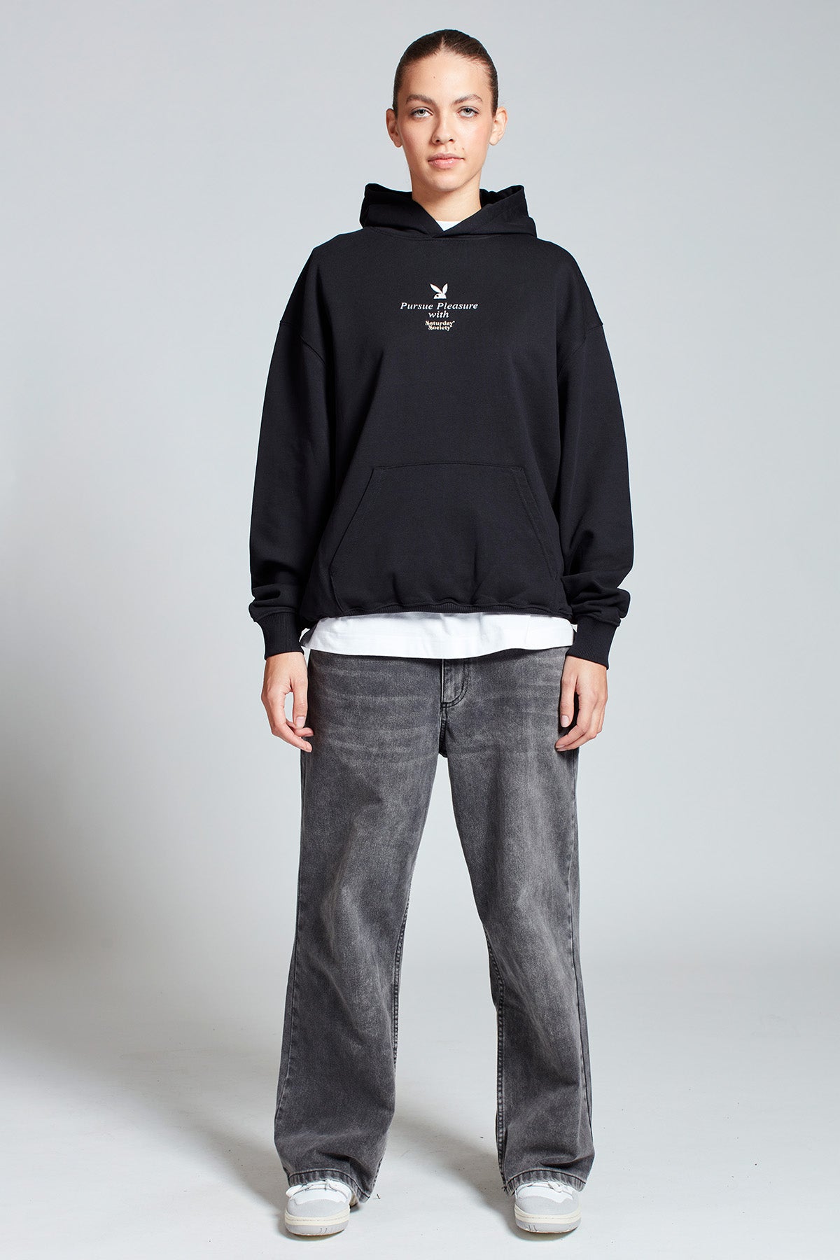 Playboy Pleasure Hoodie in Black