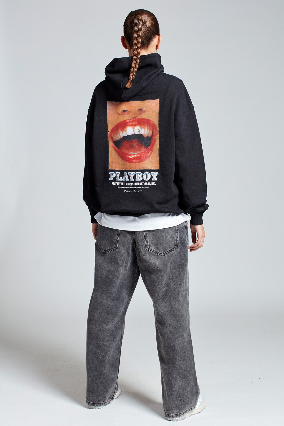 Playboy Pleasure Hoodie in Black