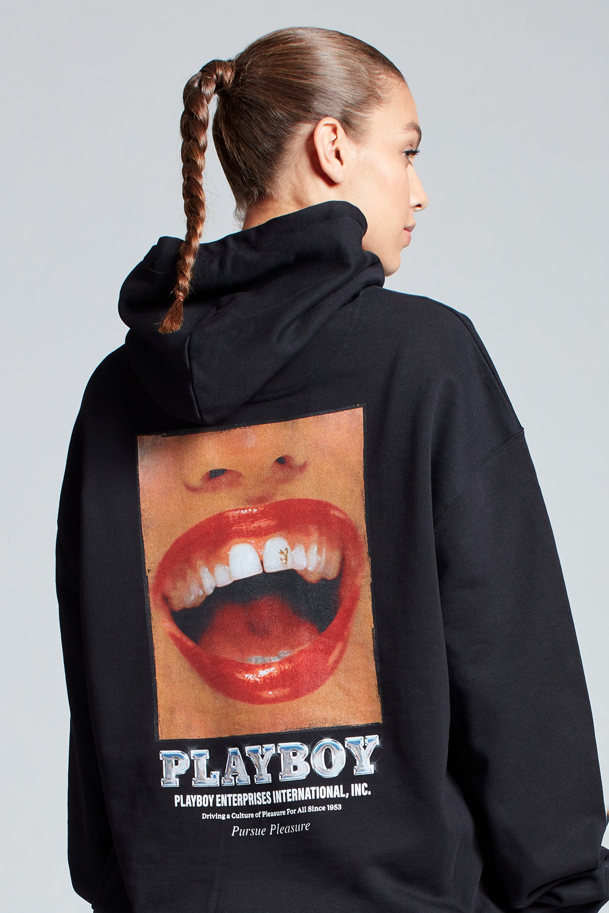 Playboy Pleasure Hoodie in Black