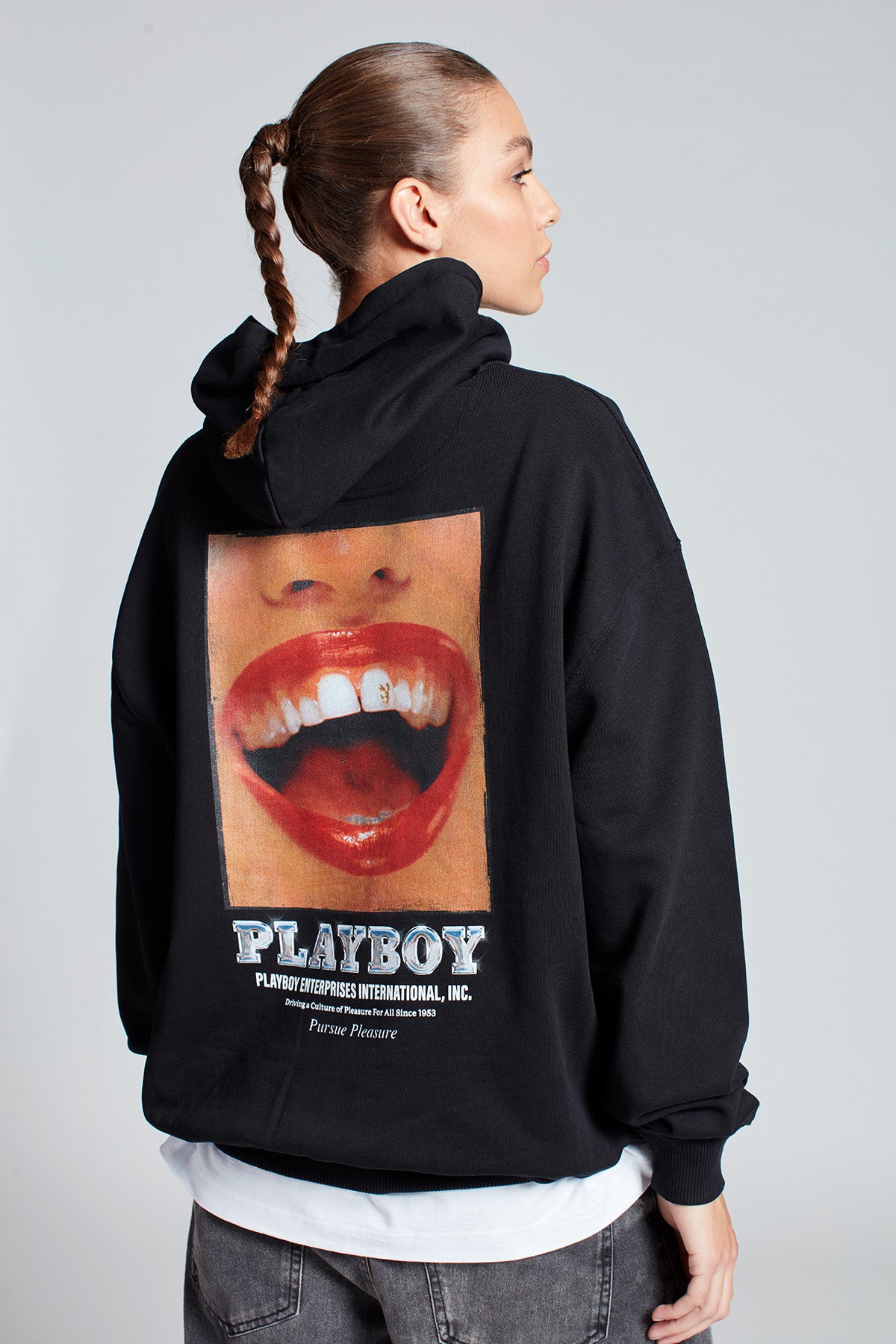 Playboy Pleasure Hoodie in Black