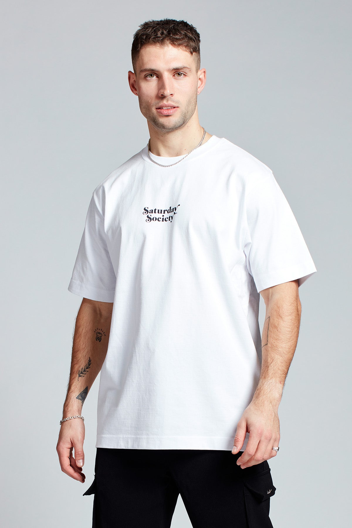 Saturday Society Logo T-shirt in White