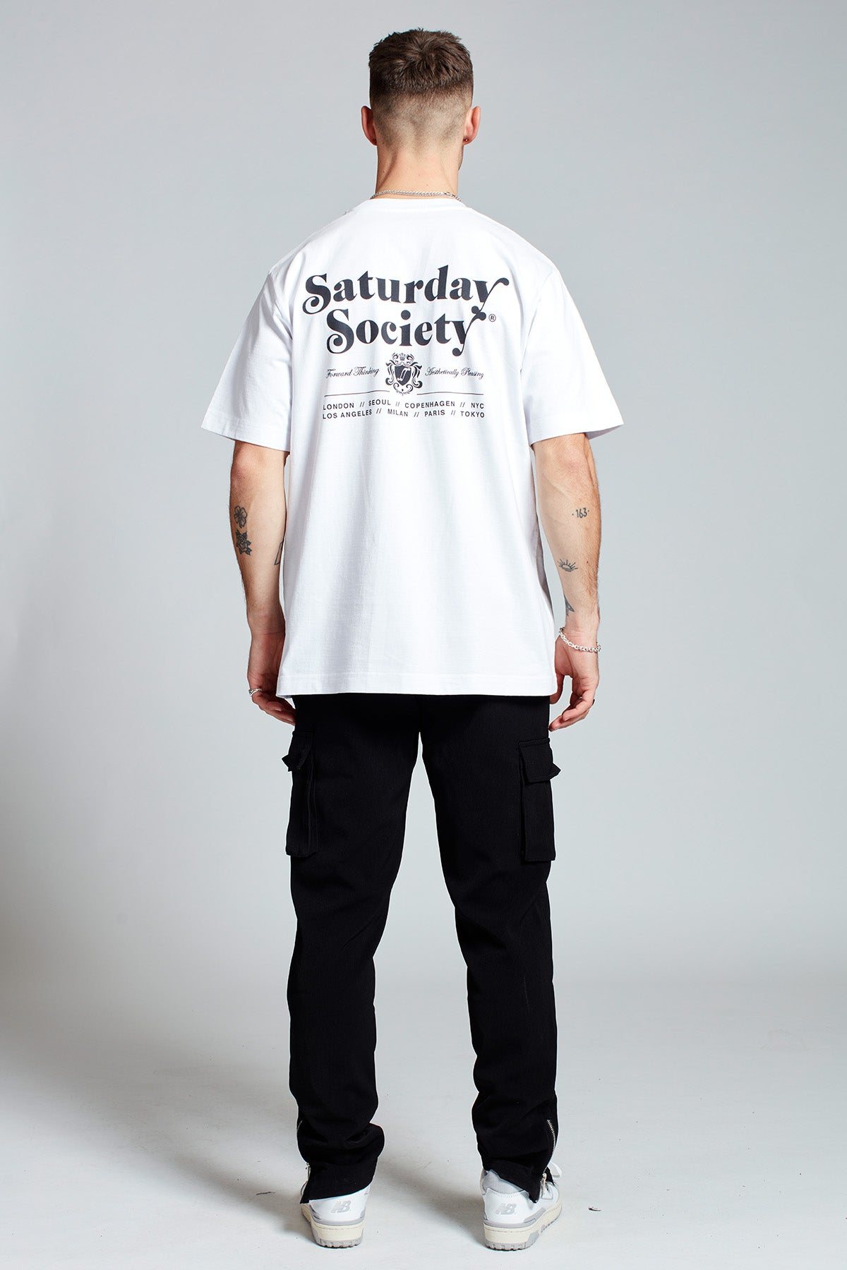 Saturday Society Logo T-shirt in White