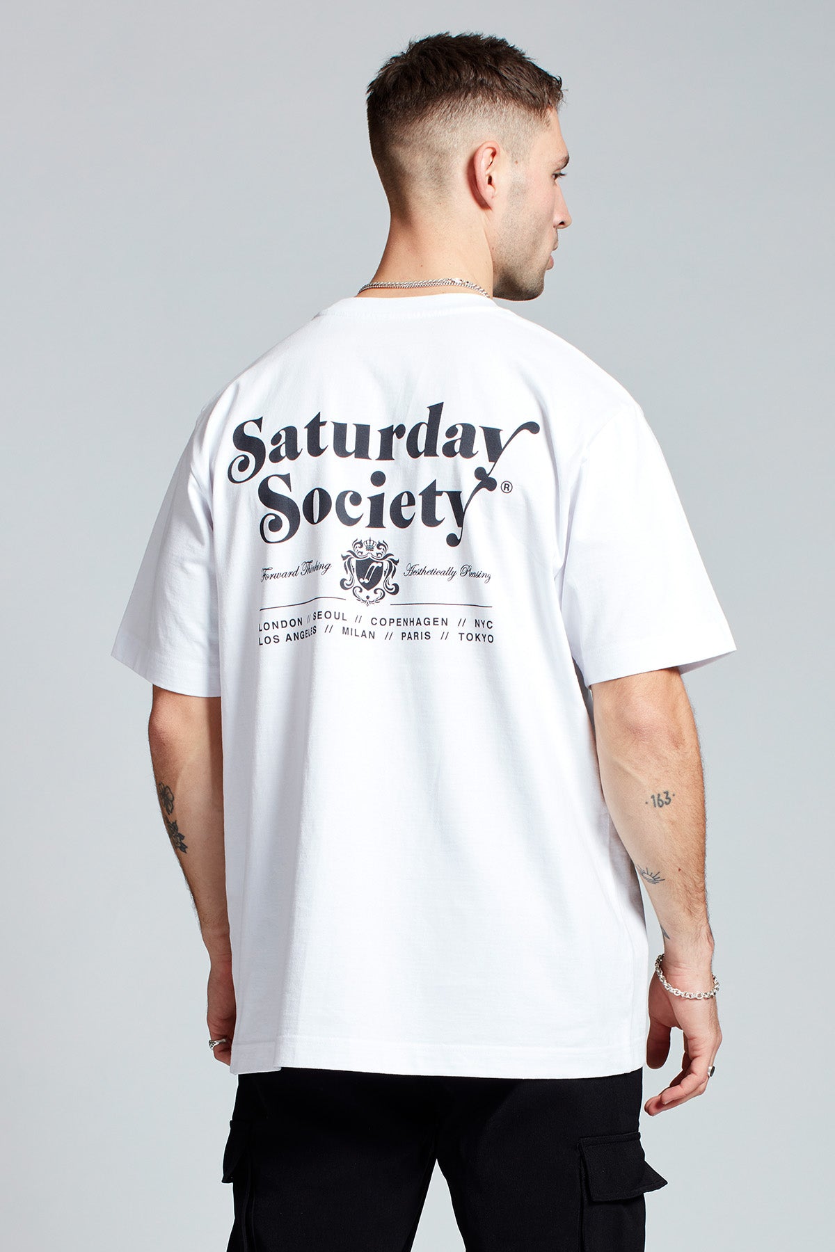 Saturday Society Logo T-shirt in White