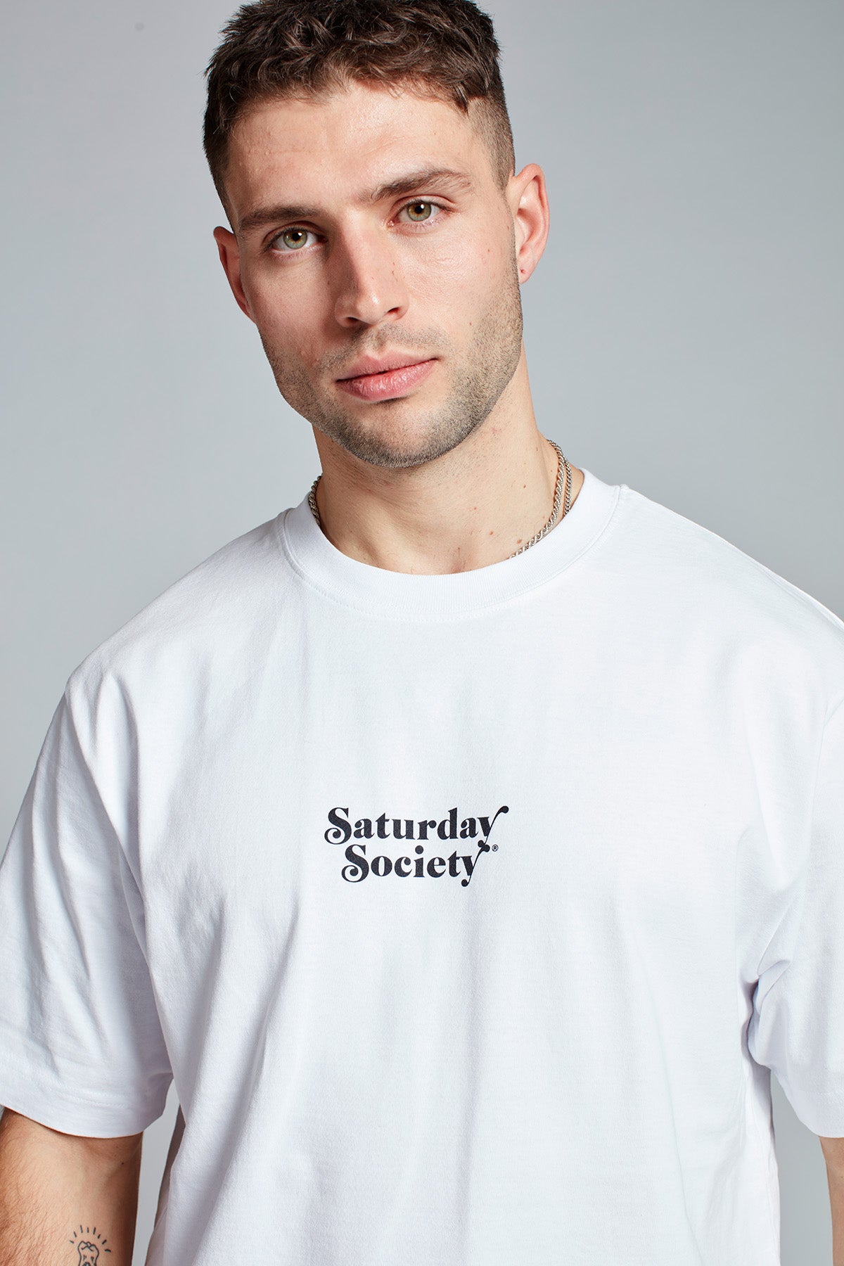 Saturday Society Logo T-shirt in White