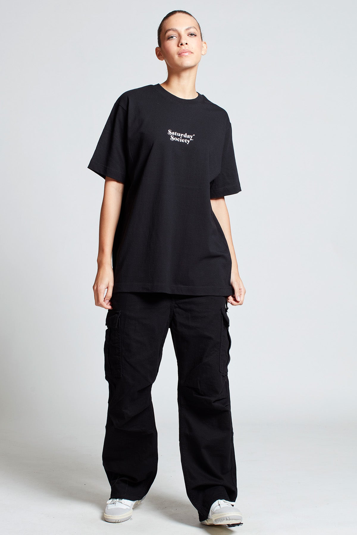 Saturday Society Logo T-shirt in Black