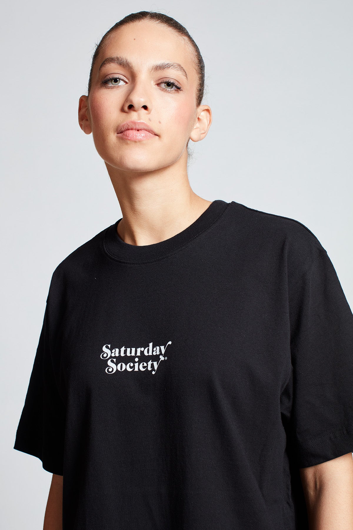 Saturday Society Logo T-shirt in Black