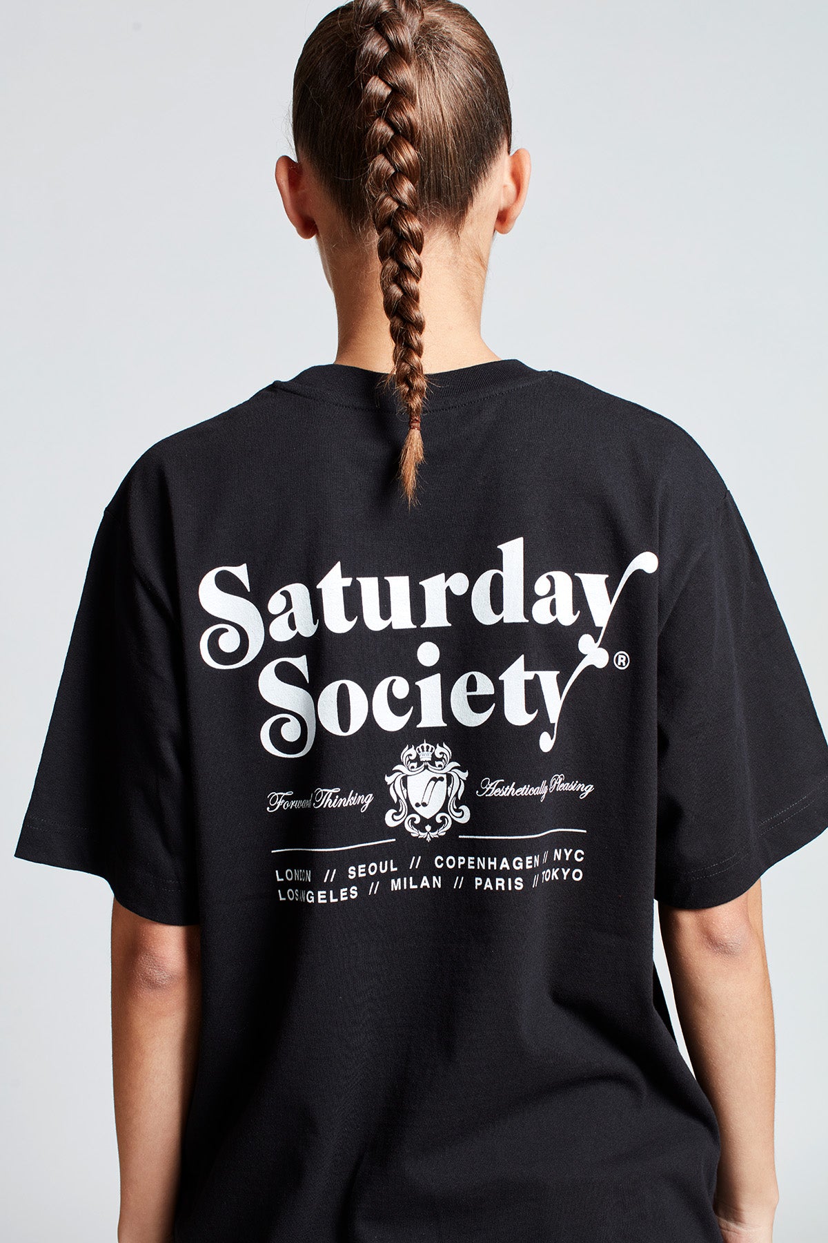 Saturday Society Logo T-shirt in Black