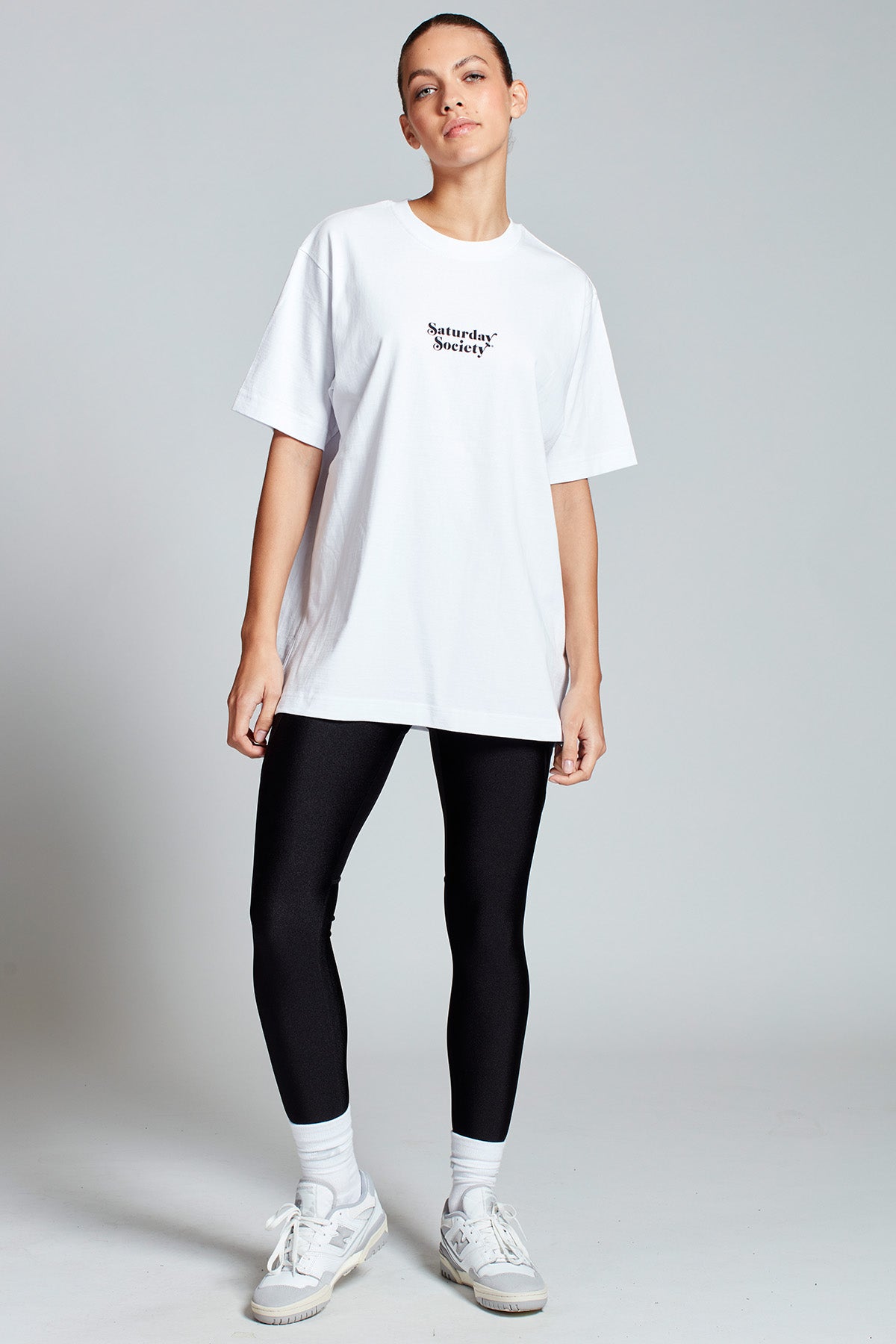 Saturday Society Logo T-shirt in White