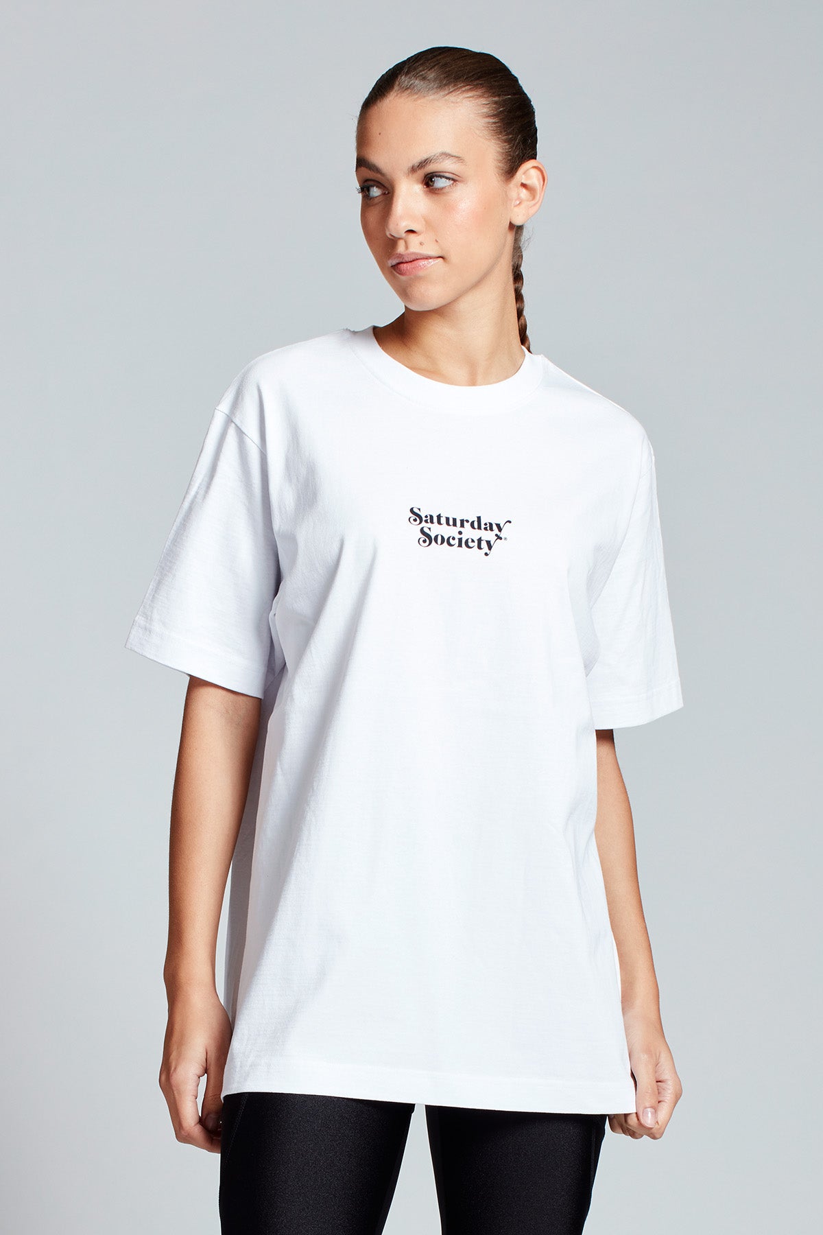 Saturday Society Logo T-shirt in White