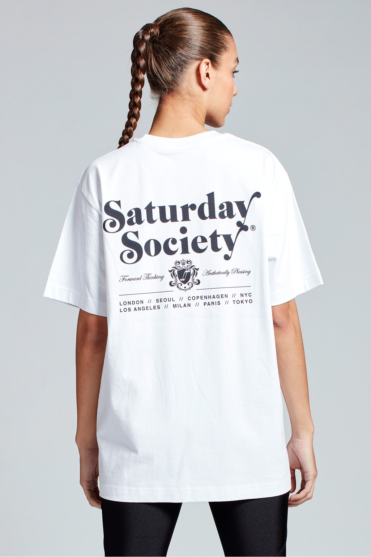 Saturday Society Logo T-shirt in White